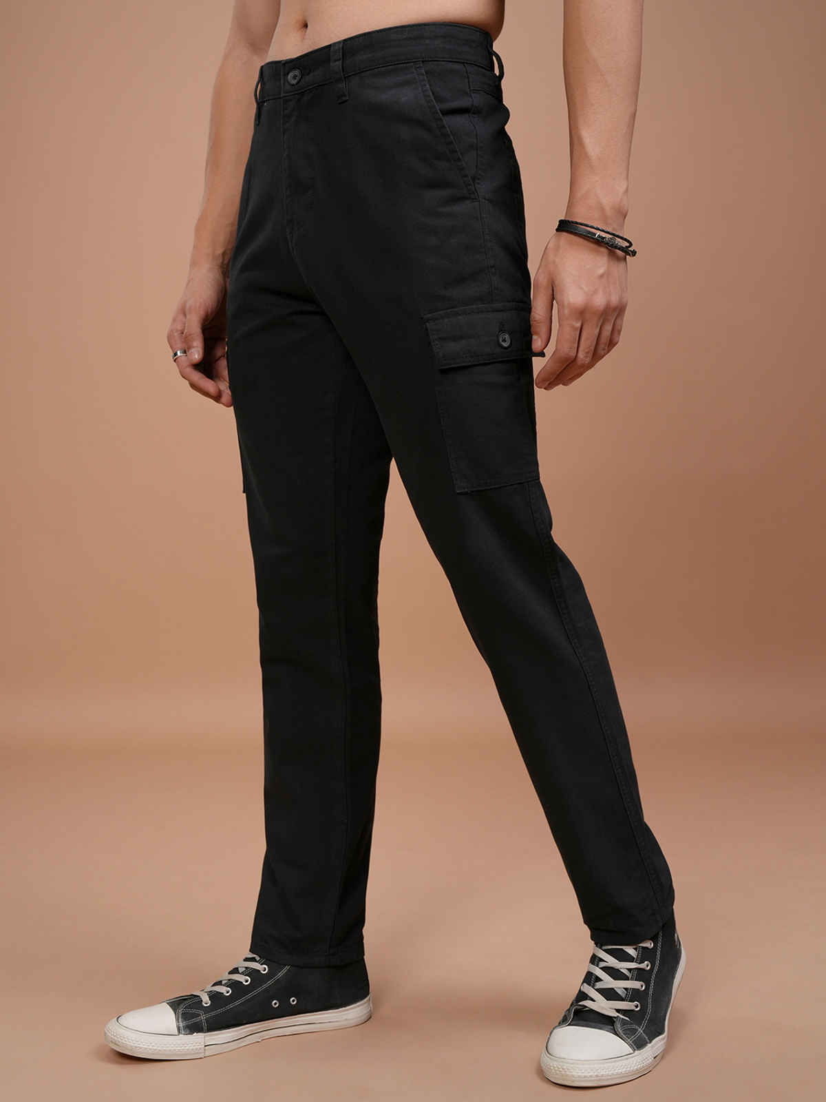 HIGHLANDER Men's Cargo Trouser | Black - 36