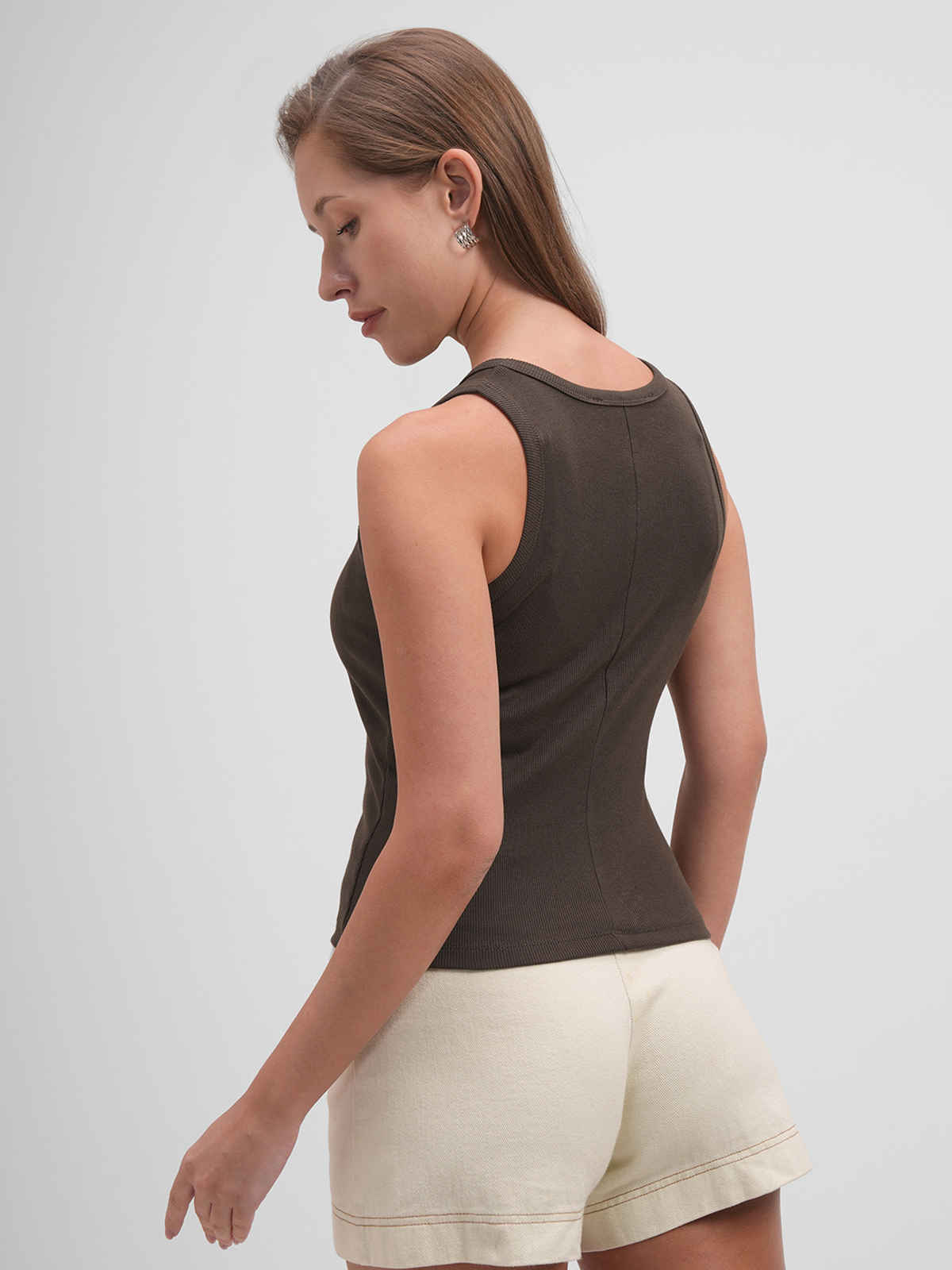 Tokyo Talkies Women Racer Back Top | BROWN | XL
