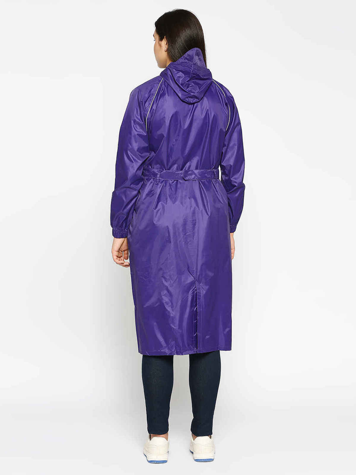 Highland Women's Jasmine Seam Sealed Trench RainCoat | Purple - XL