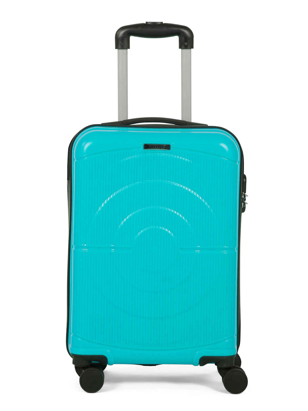 Teakwood Textured PP 32.2 L Retractable Hard Luggage | Astra Cyan - 55 cm
