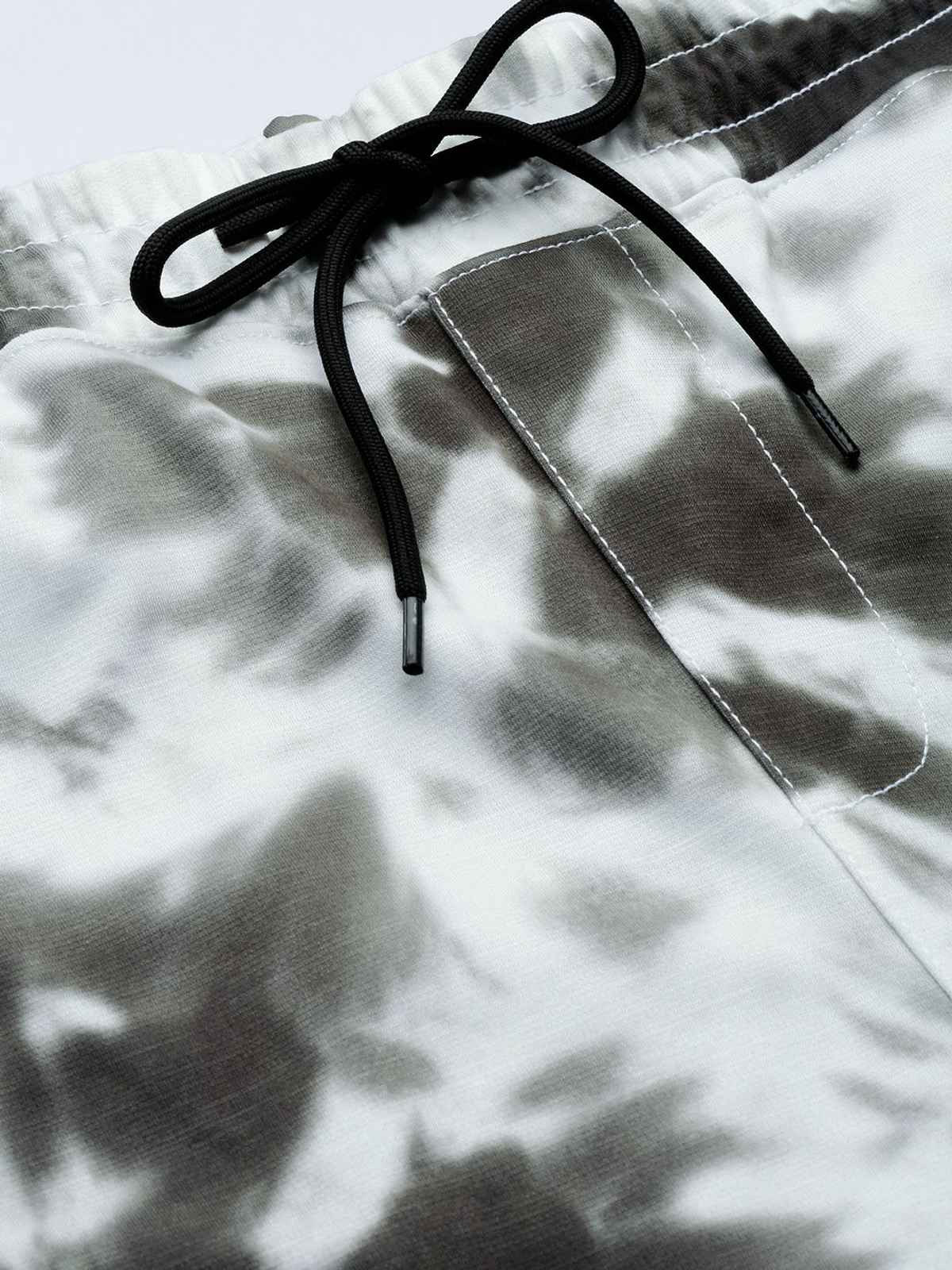 The Indian Garage Co Men | Regular Fit Tie N Dye Casual Crew Neck Sweatshirt & Jogger | Dark Grey |M