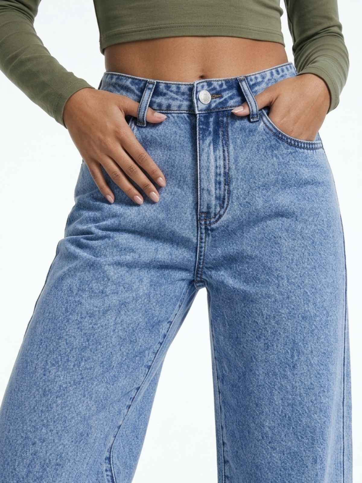 Aadvi Fashion Women's Jean Baggy High-Rise Stretchable Jeans | Blue - 28