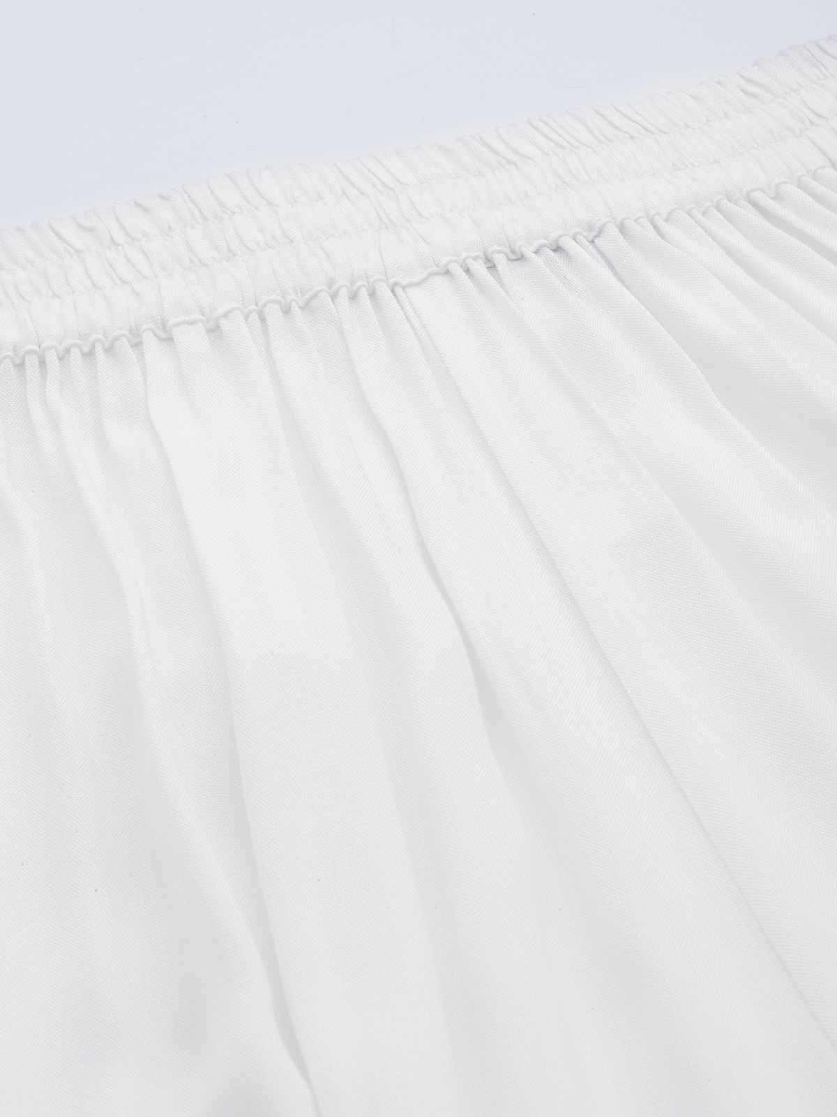 Libas Women White Soild Palazzos - Pl1452L