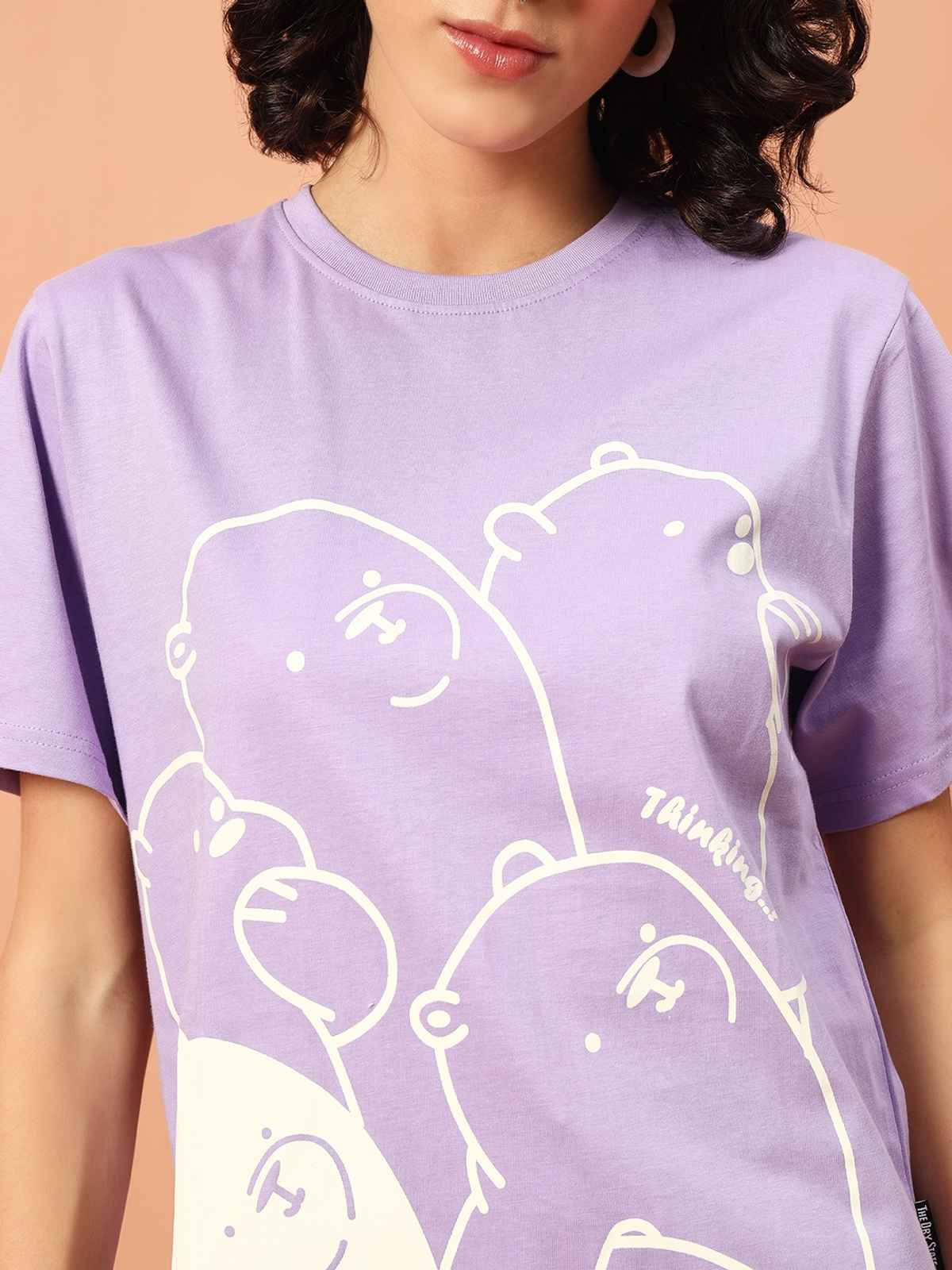 The Dry State Women's Sunlit Allium T-shirts Lavender WTSH | 1748A | M