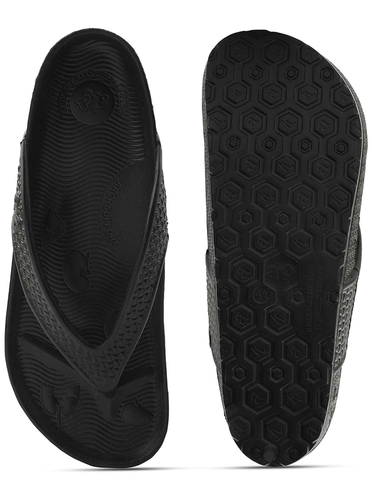 Liberty A-HA Men's Thong Slippers | Happi-Me | Beige - UK 7