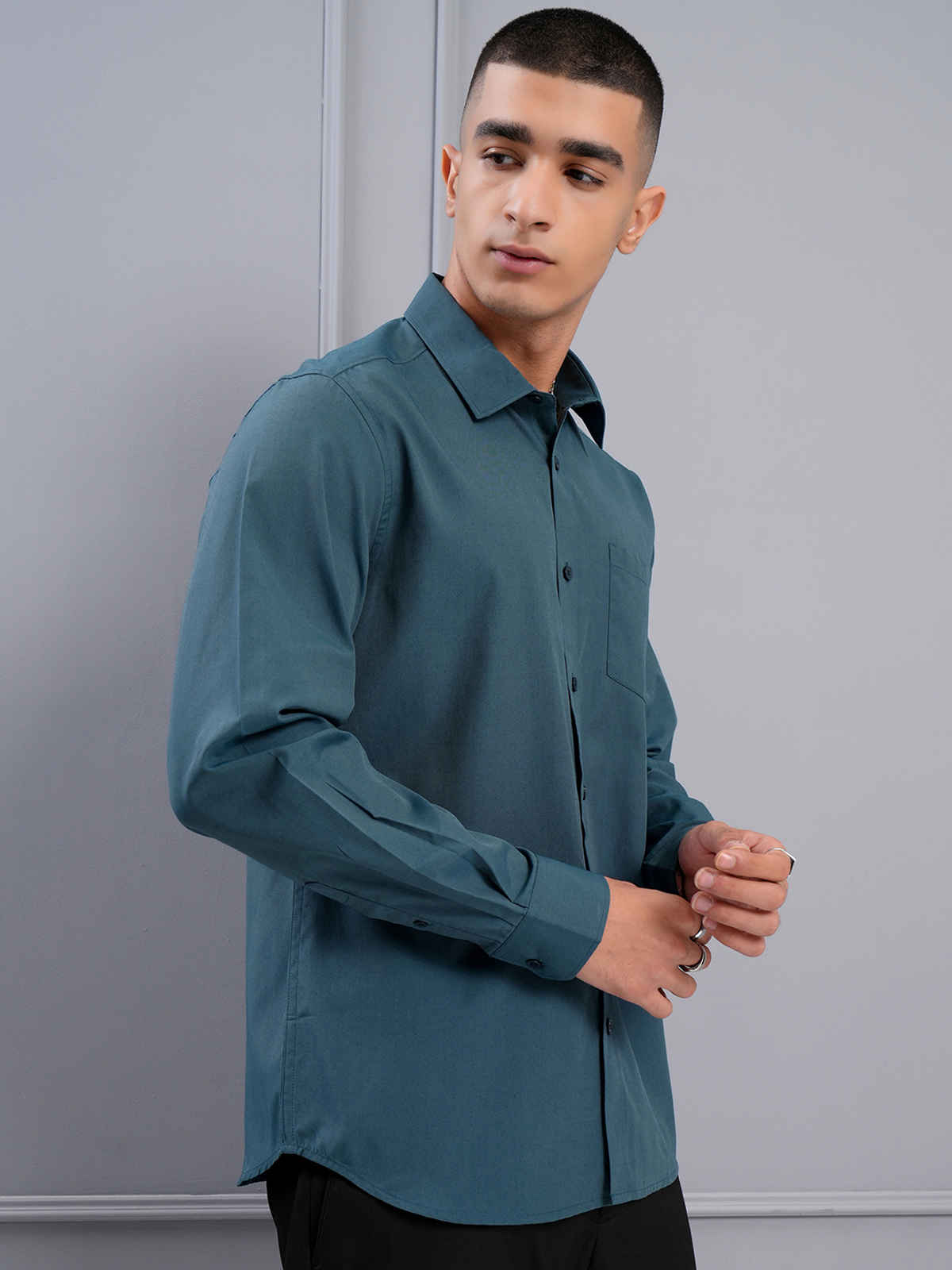 Highlander Men's Regular Fit Shirt | Teal - S