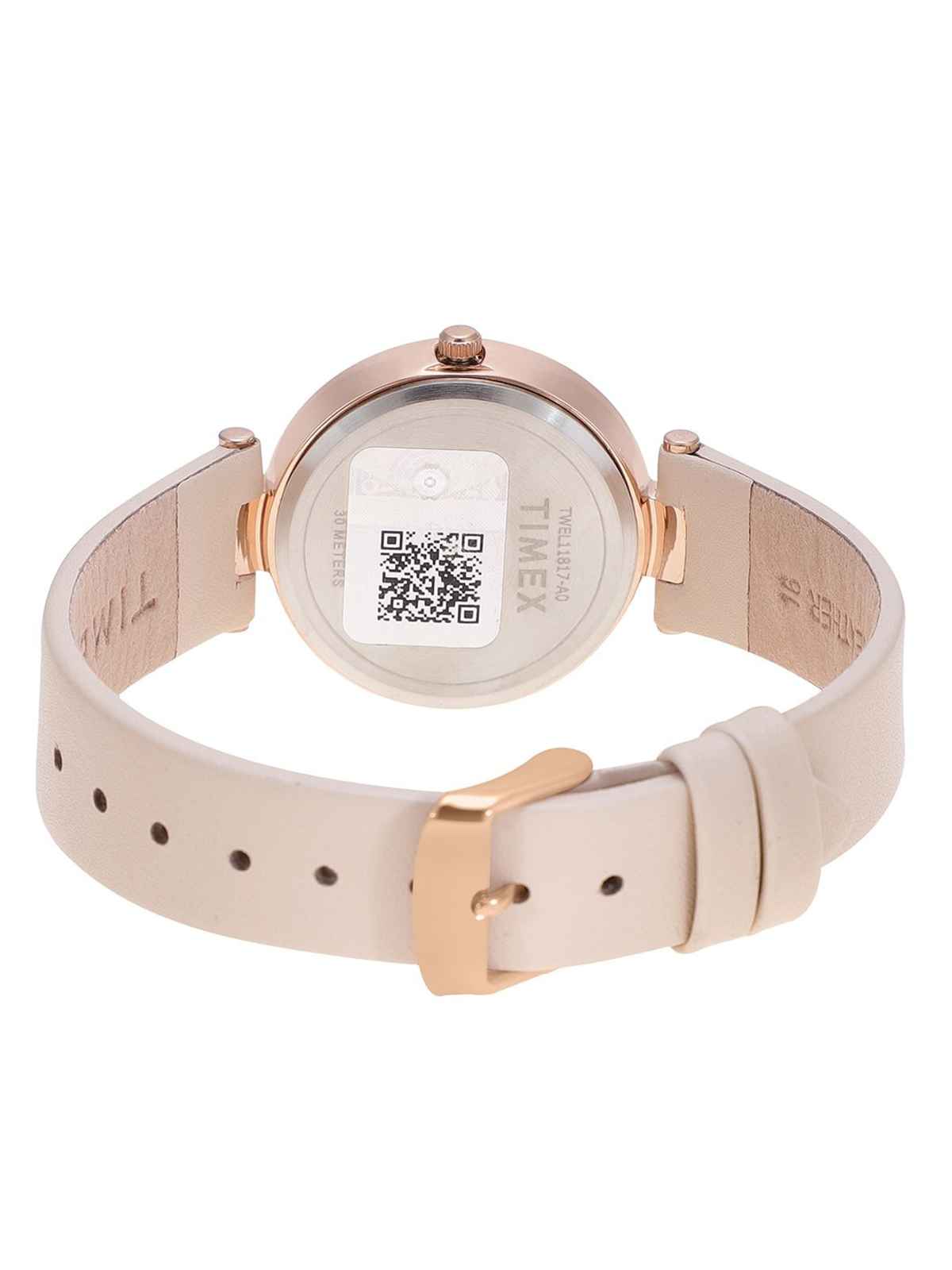TIMEX Women's Rose Gold Round Dial Analog Watch - TWEL11817