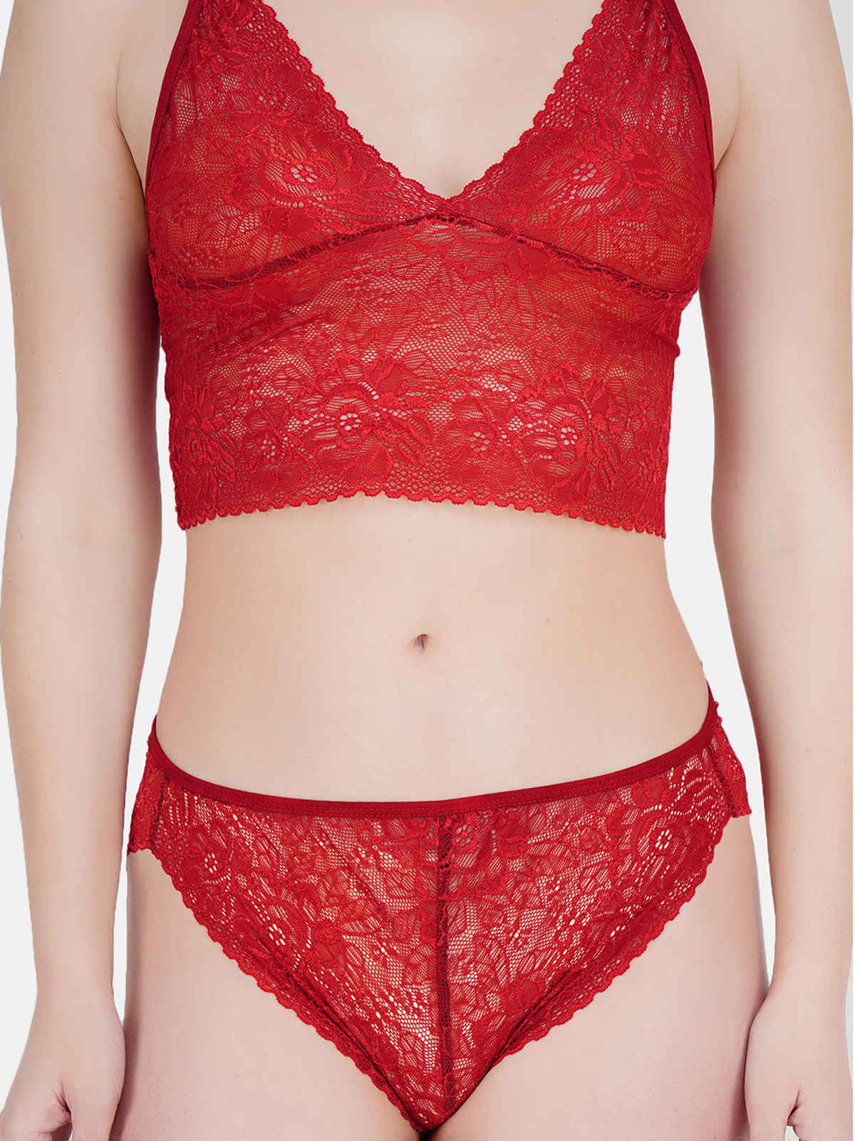 Dunberry London Women Babydoll Lingerie Set | Red-FS