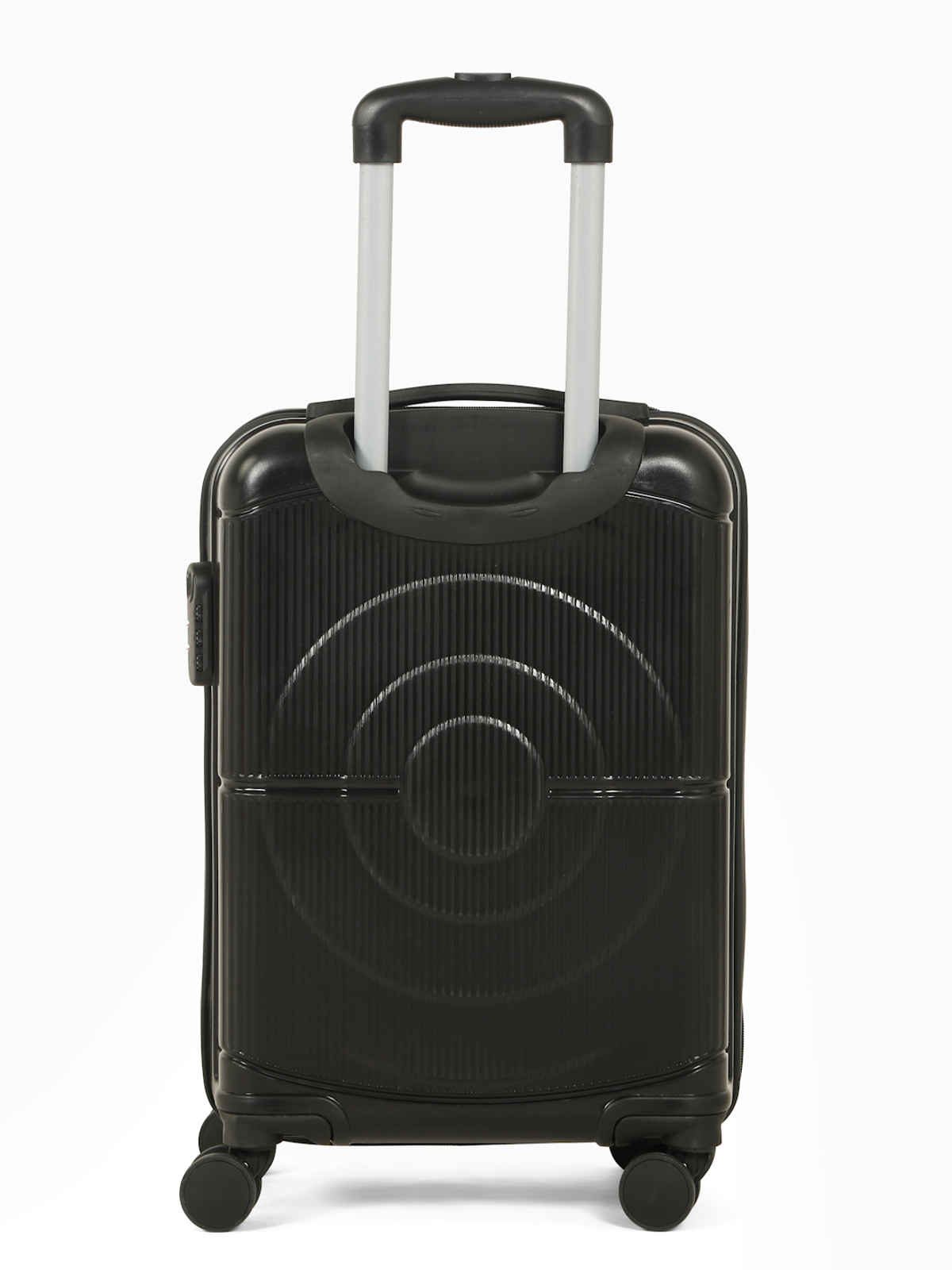 Teakwood Textured PP 48 L Telescopic Hard Luggage | Black - 55 cm