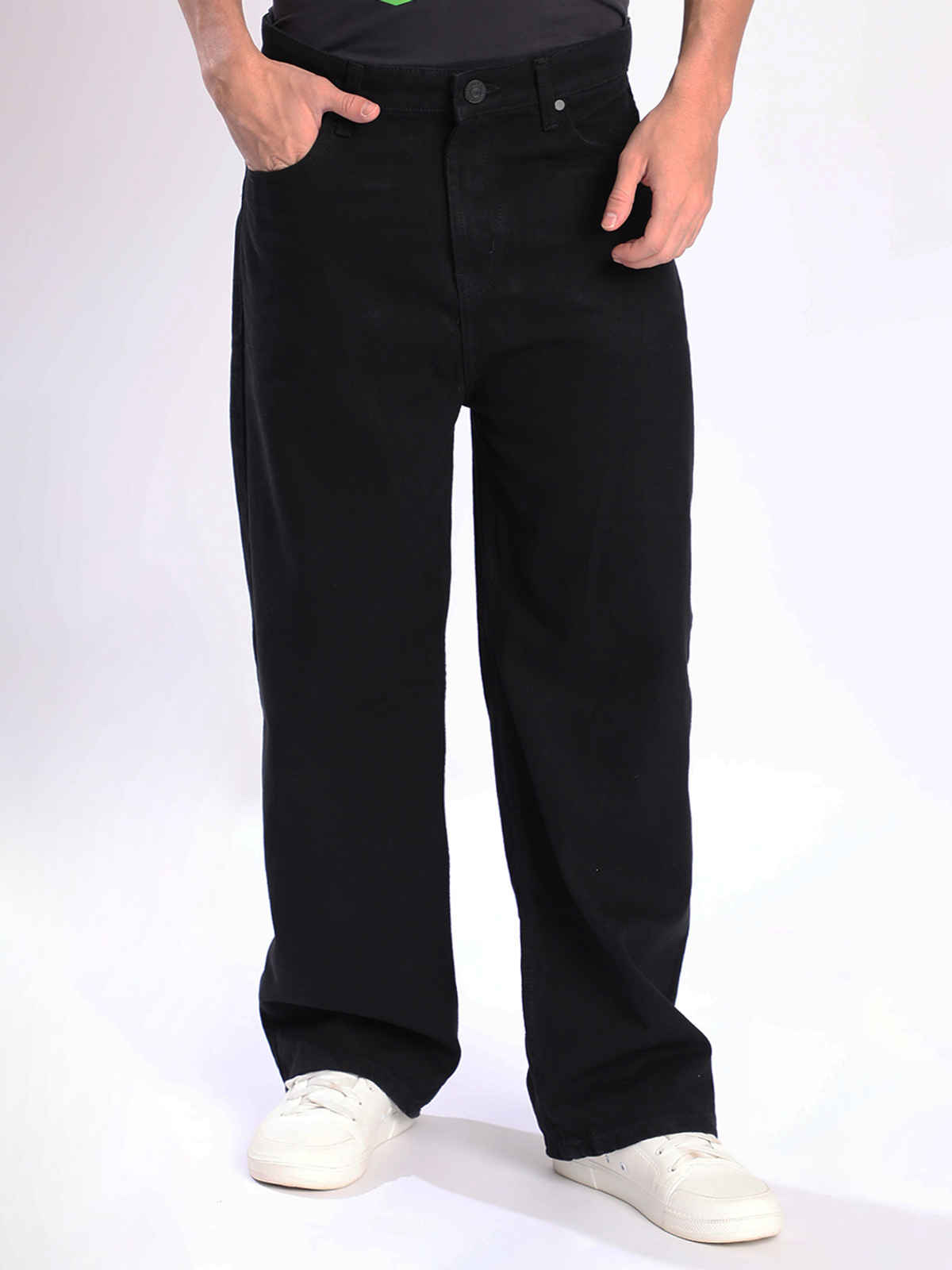 Bene Kleed Men's Baggy Fit Jeans | Black - 36