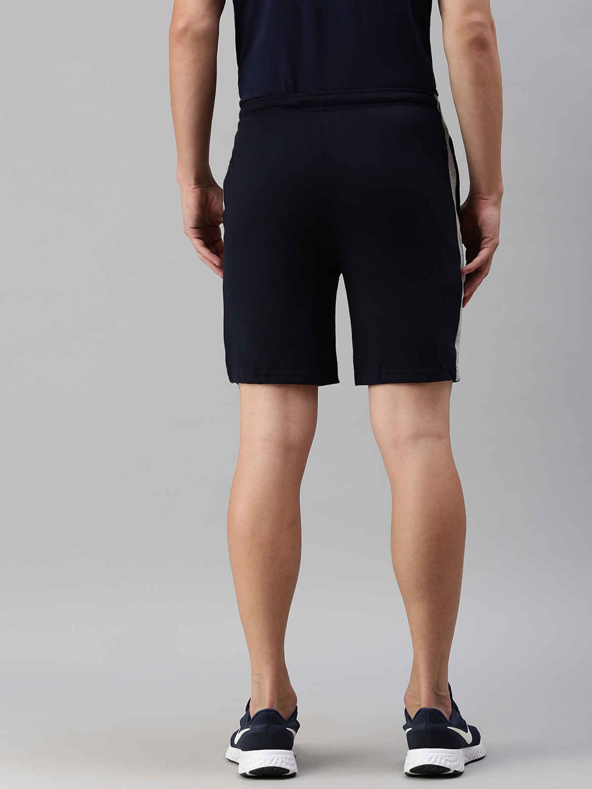 Onn Side Striped Super Soft Cotton Shorts | Navy - L