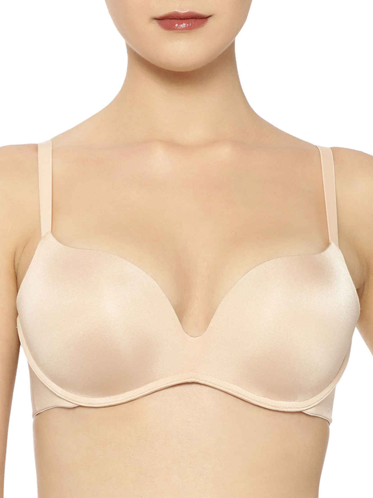 Triumph 118 Women Maximizer Push-Up Bra | Comfortable Padded Magic-Wire | Neutral Beige-36C