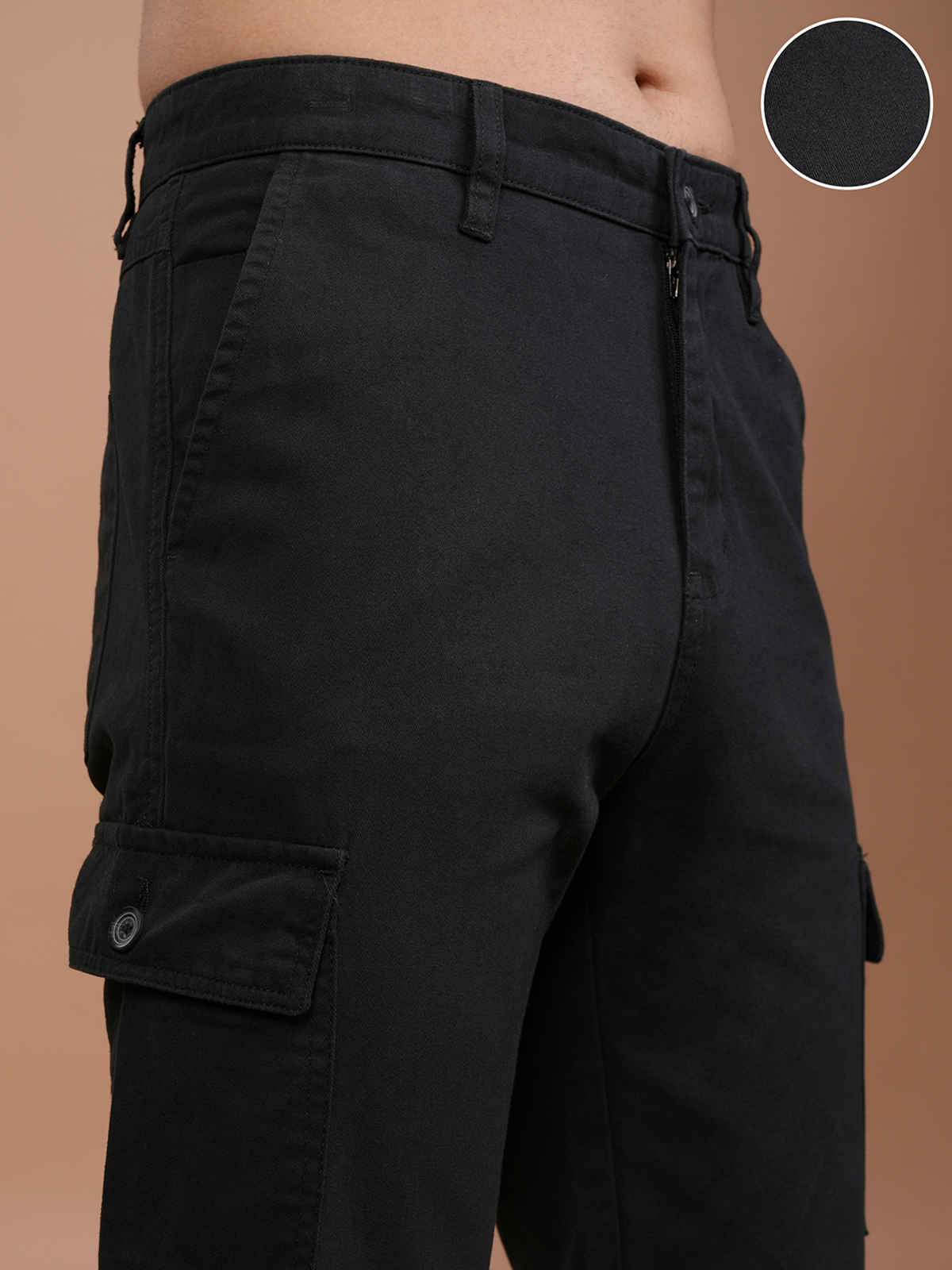HIGHLANDER Men's Cargo Trouser | Black - 32