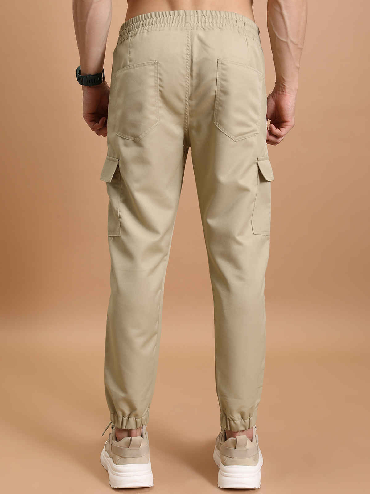 Highlander Men's Casual Cargo Jogger Trouser | Khaki - 34