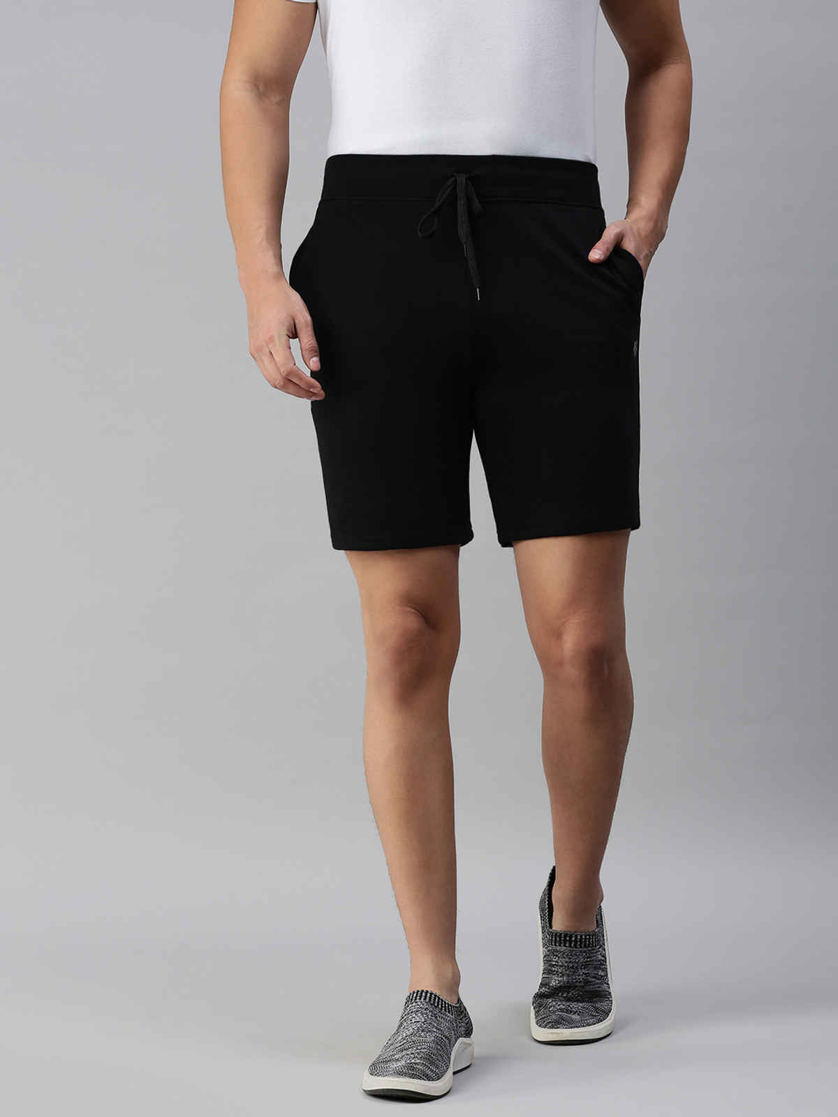 Onn French Terry Active Superior Cotton Shorts | Black - S