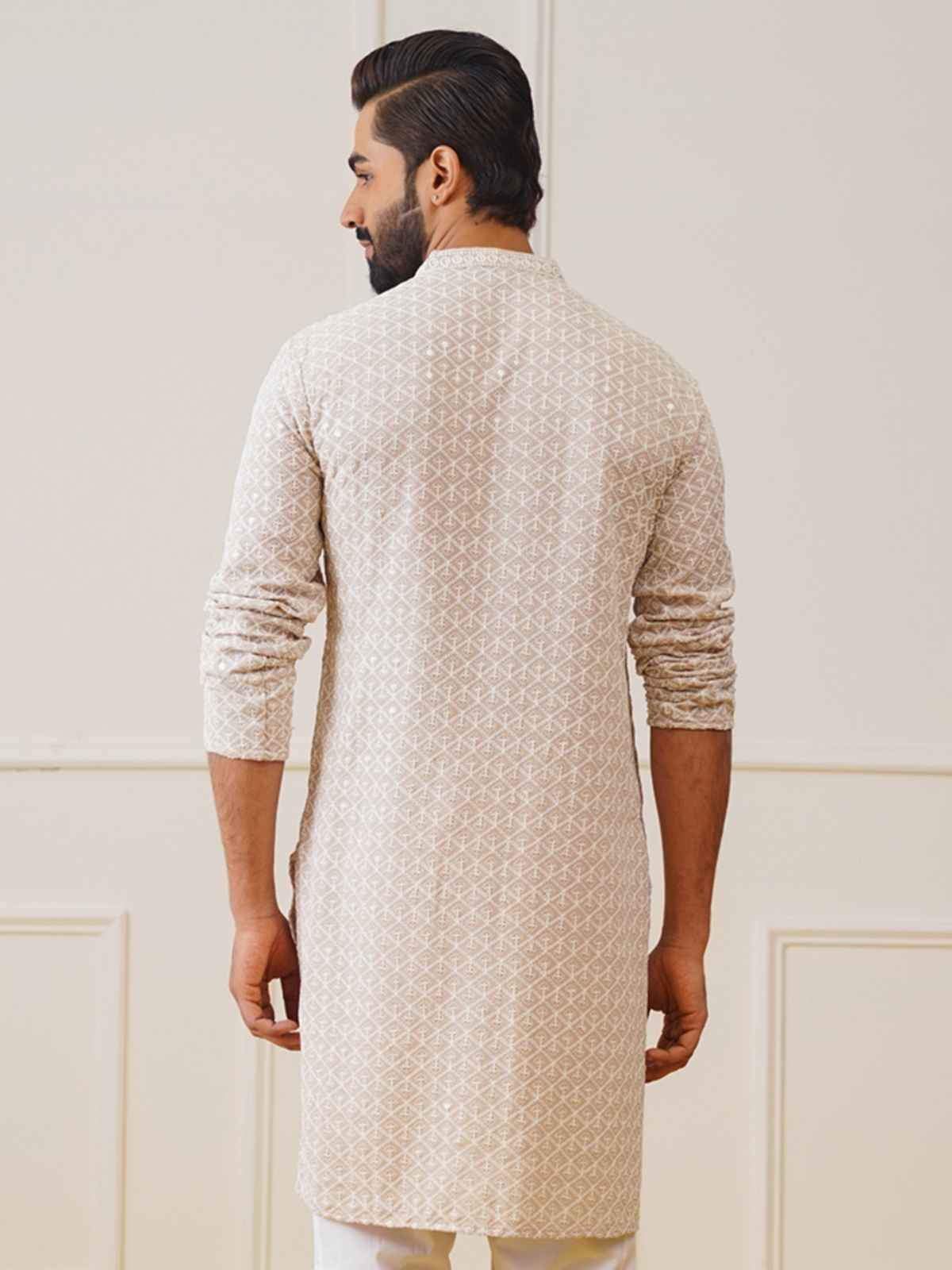 Jompers Men's Kurta | Ko 5005 | Beige - XXL