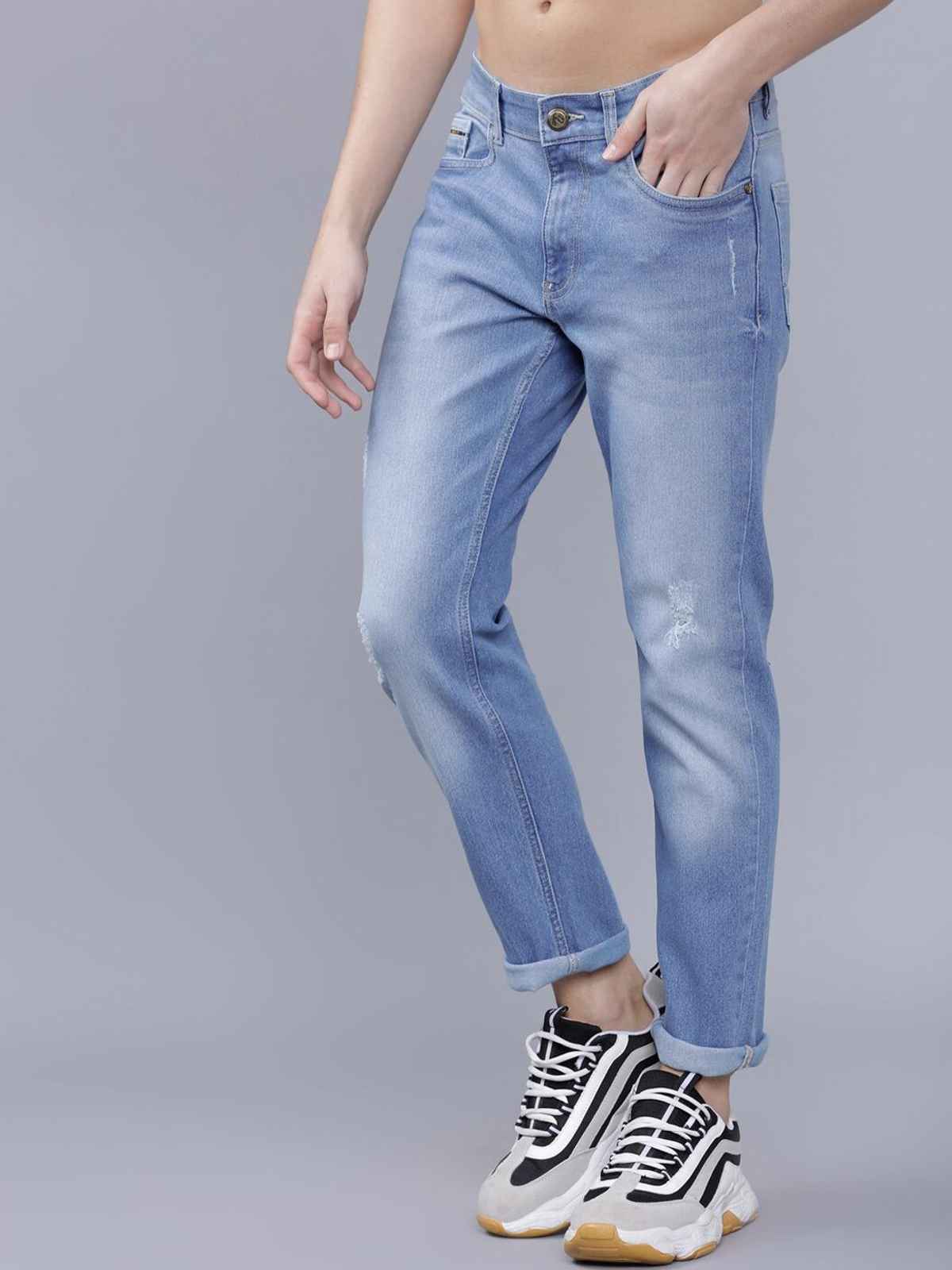 The Indian Garage Co Slim Fit Casual Jeans | Blue - 34