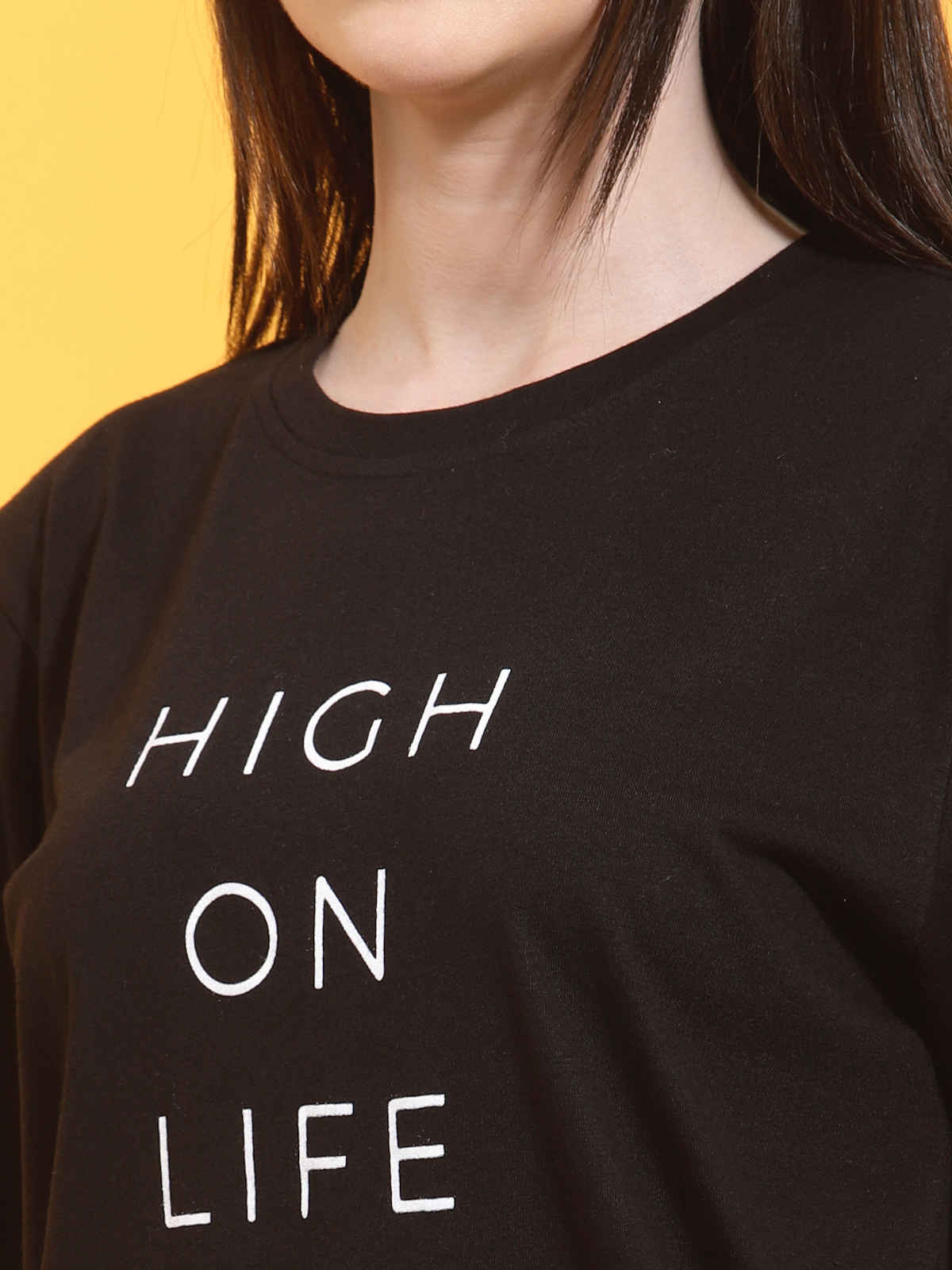 Rigo Women Oversized T-shirt | Black - M