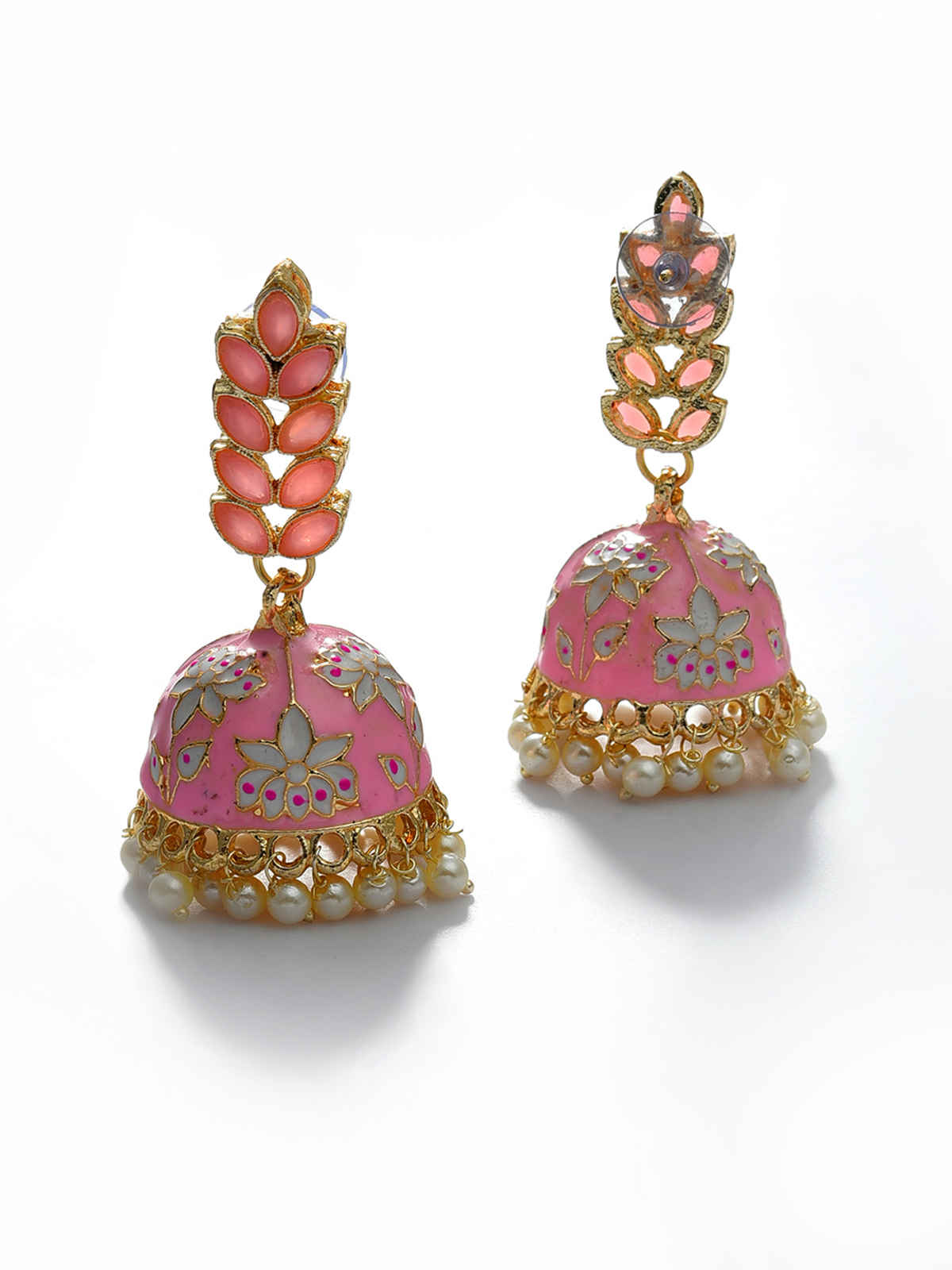 SOHI Women's Gold-Plated Contemporary Jhumkas Earrings