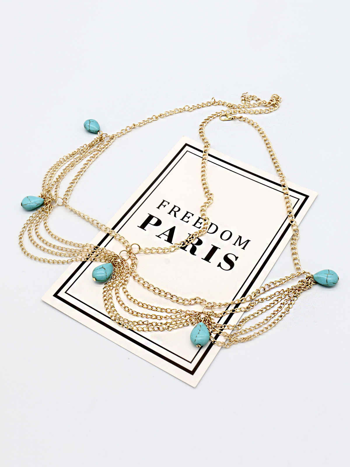 Unwind by Yellow Chimes Gold Toned Multilayer Head Jewellery for Women