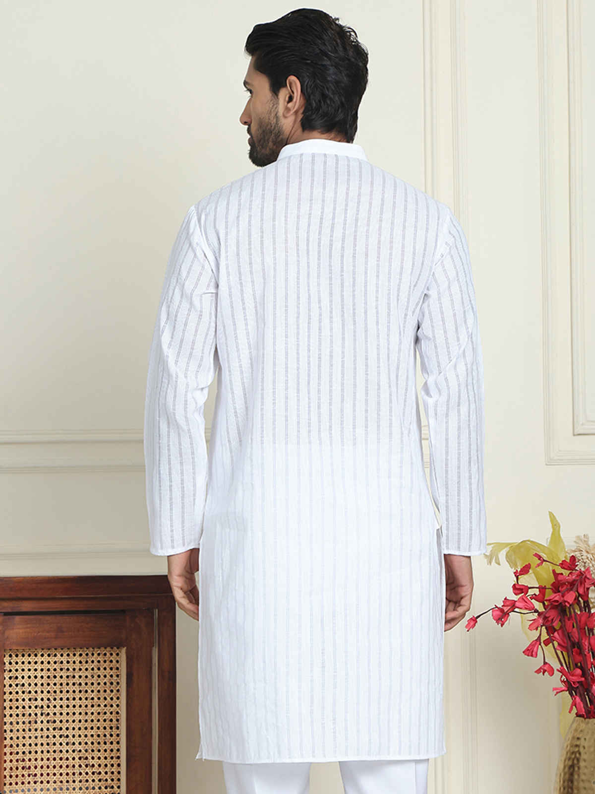 Jompers Men's Kurta | White - M