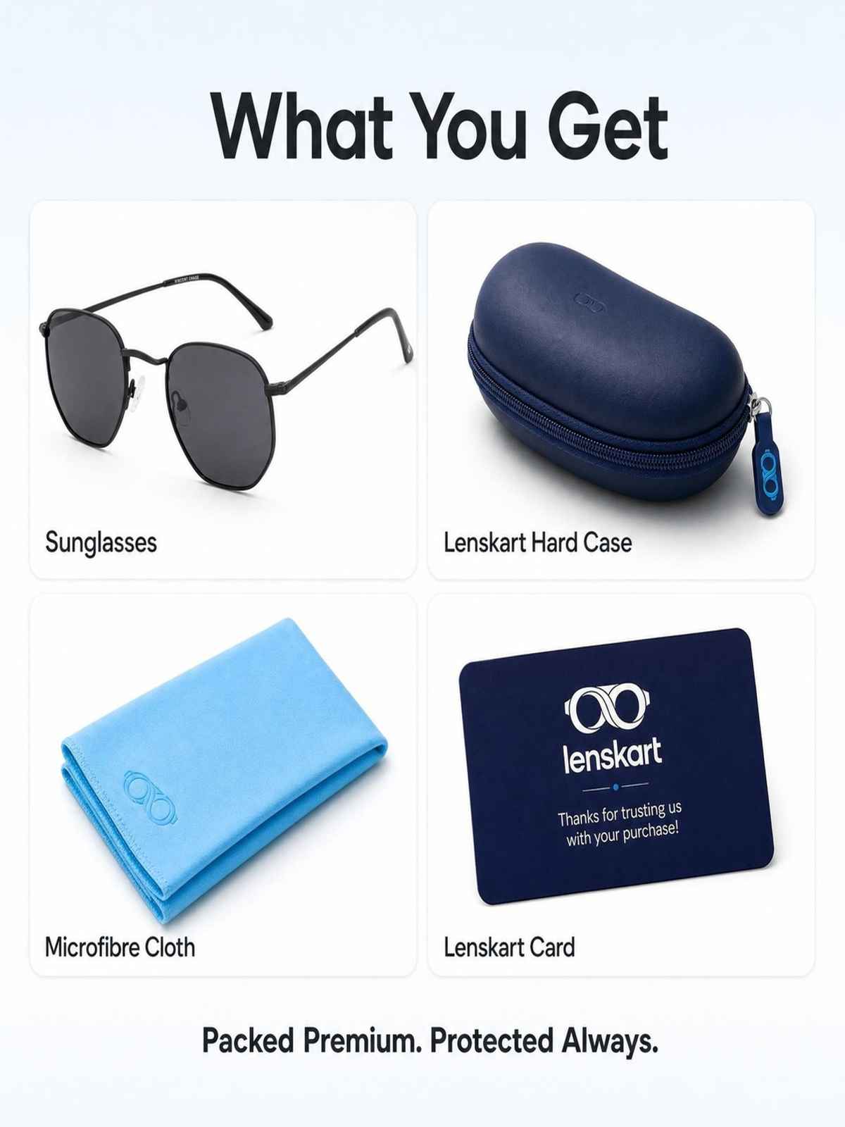Vincent Chase By Lenskart Polarized & 100% UV Protection Unisex Sunglasses |  Medium 14.3 cm Grey