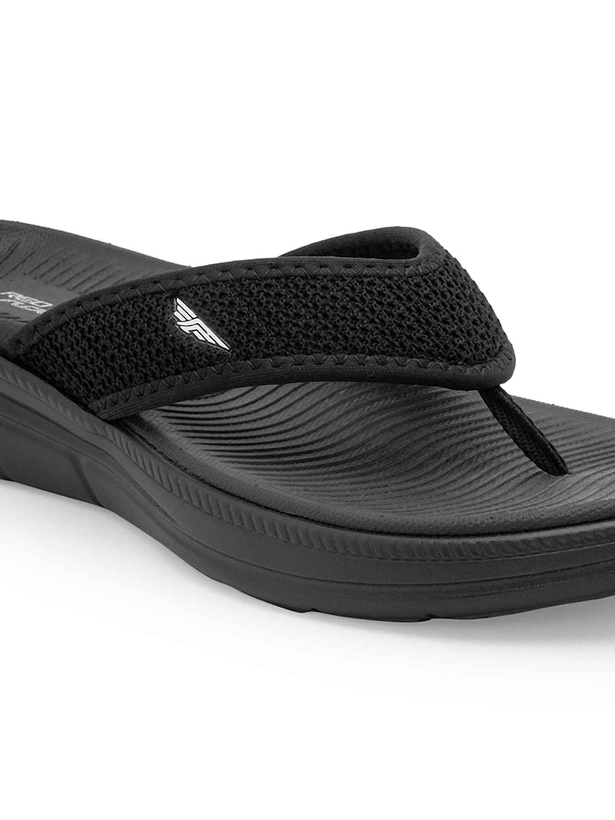 Red Tape Men's Casual Flip-Flops | RTF0101 | Black - UK 10