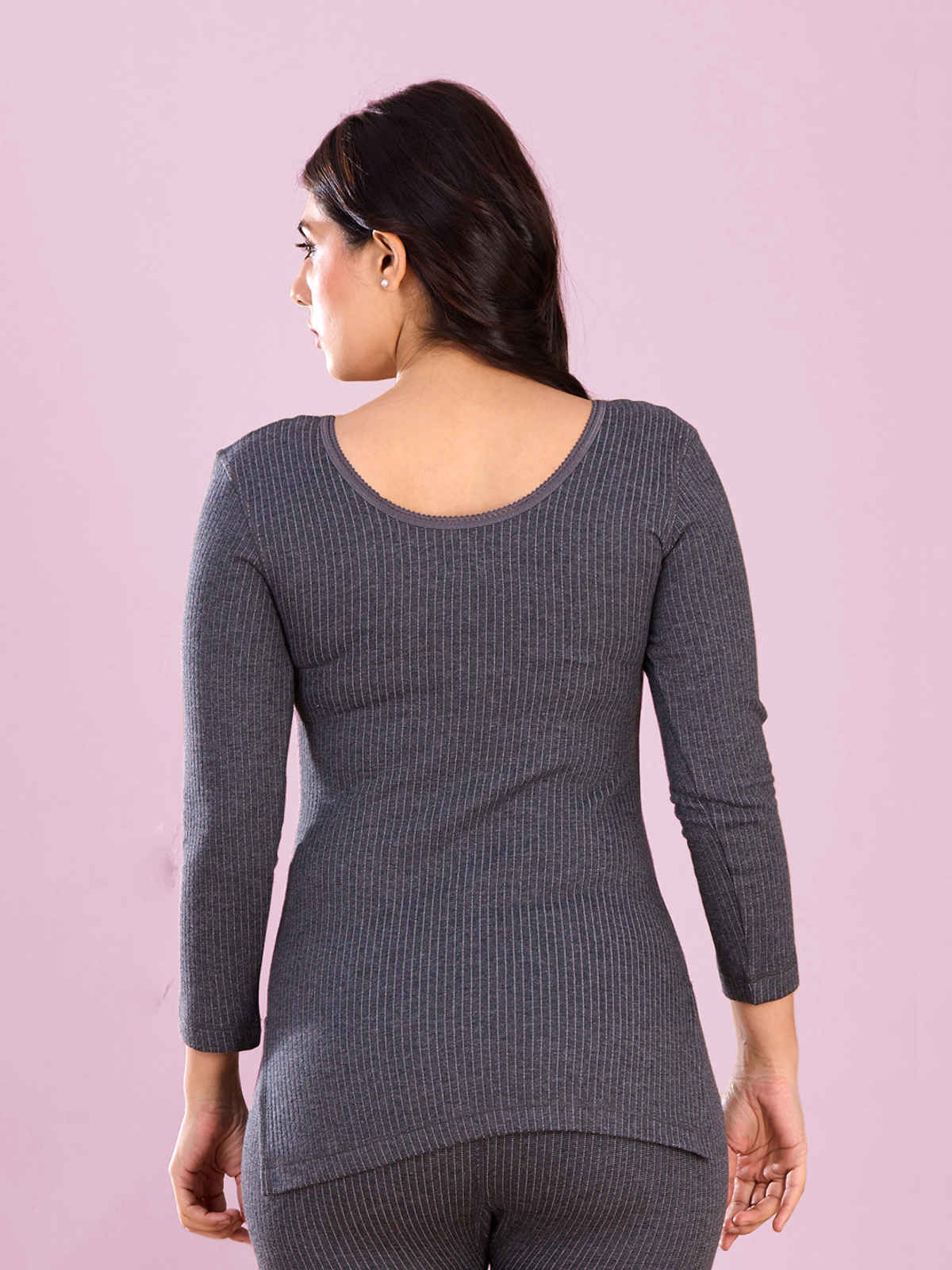 Lux Inferno Long Length Thermal Top For Women | Charcoal | 80 | S