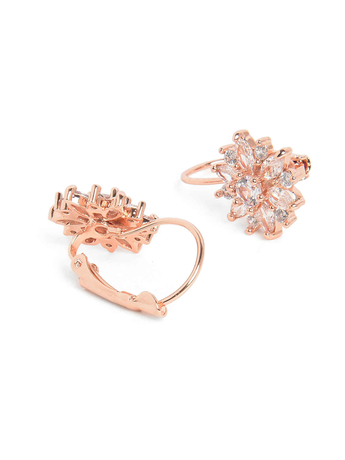 Sohi Gold-Toned Contemporary Drop Earrings