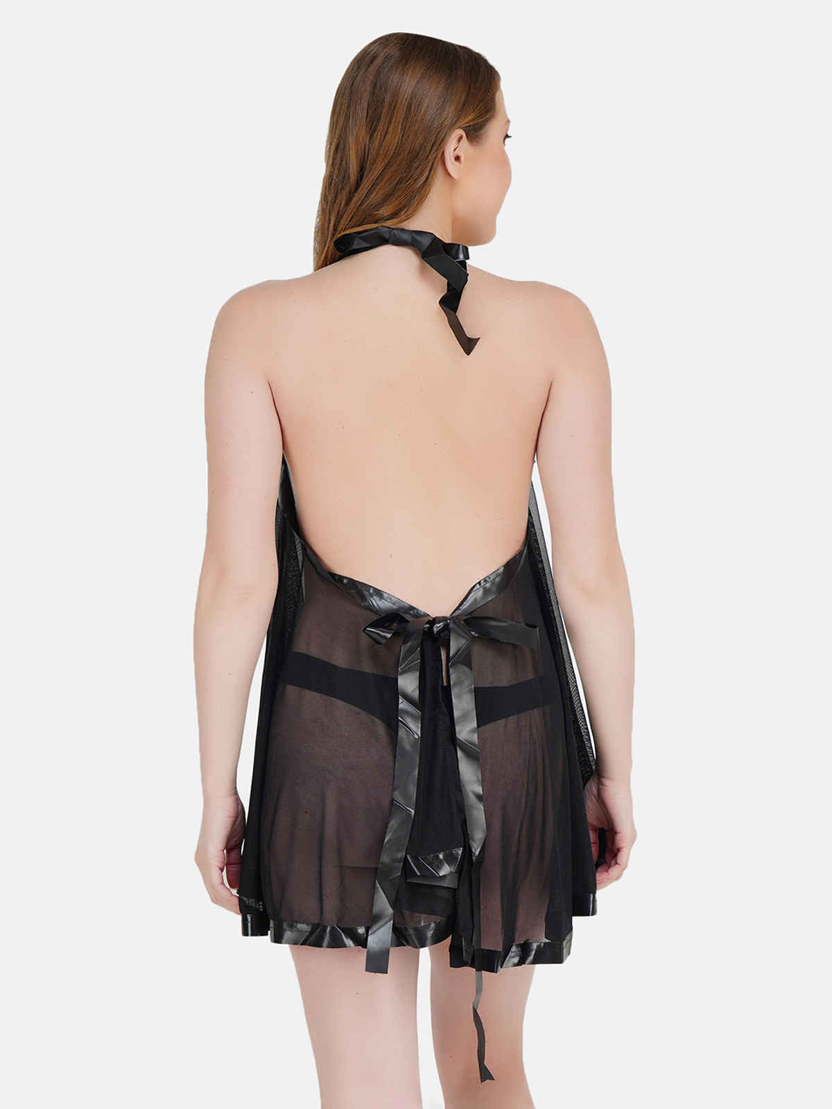 Dunberry London Women Net Babydoll With Brief | Black - FS