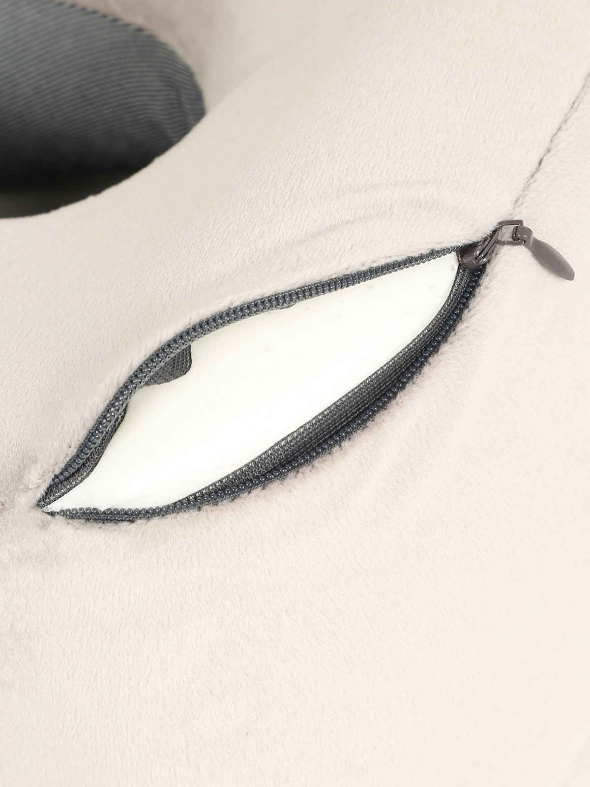 Teakwood Leathers Unisex Soft Foam U-Shaped Neck Pillow | Grey