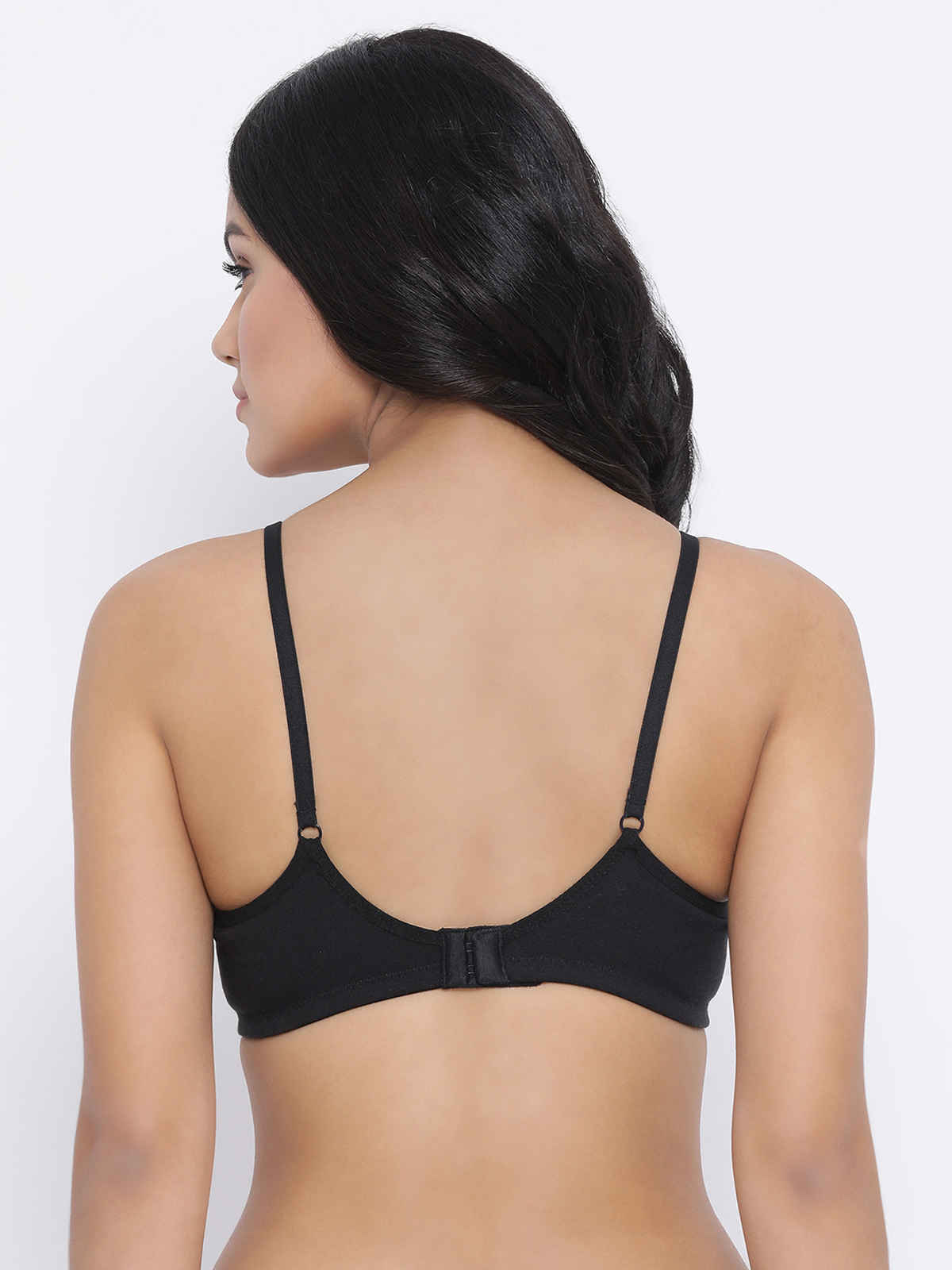 Clovia Women's Padded Non-Wired Full Coverage T-Shirt Bra | Black - 32 B