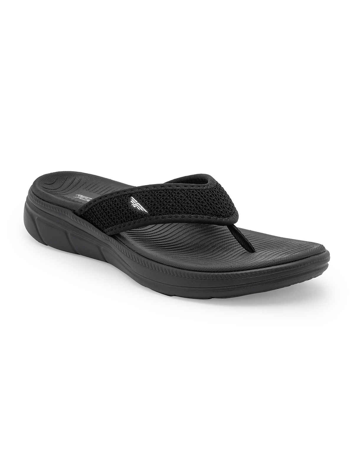 Red Tape Men's Casual Flip-Flops | RTF0101 | Black - UK 10