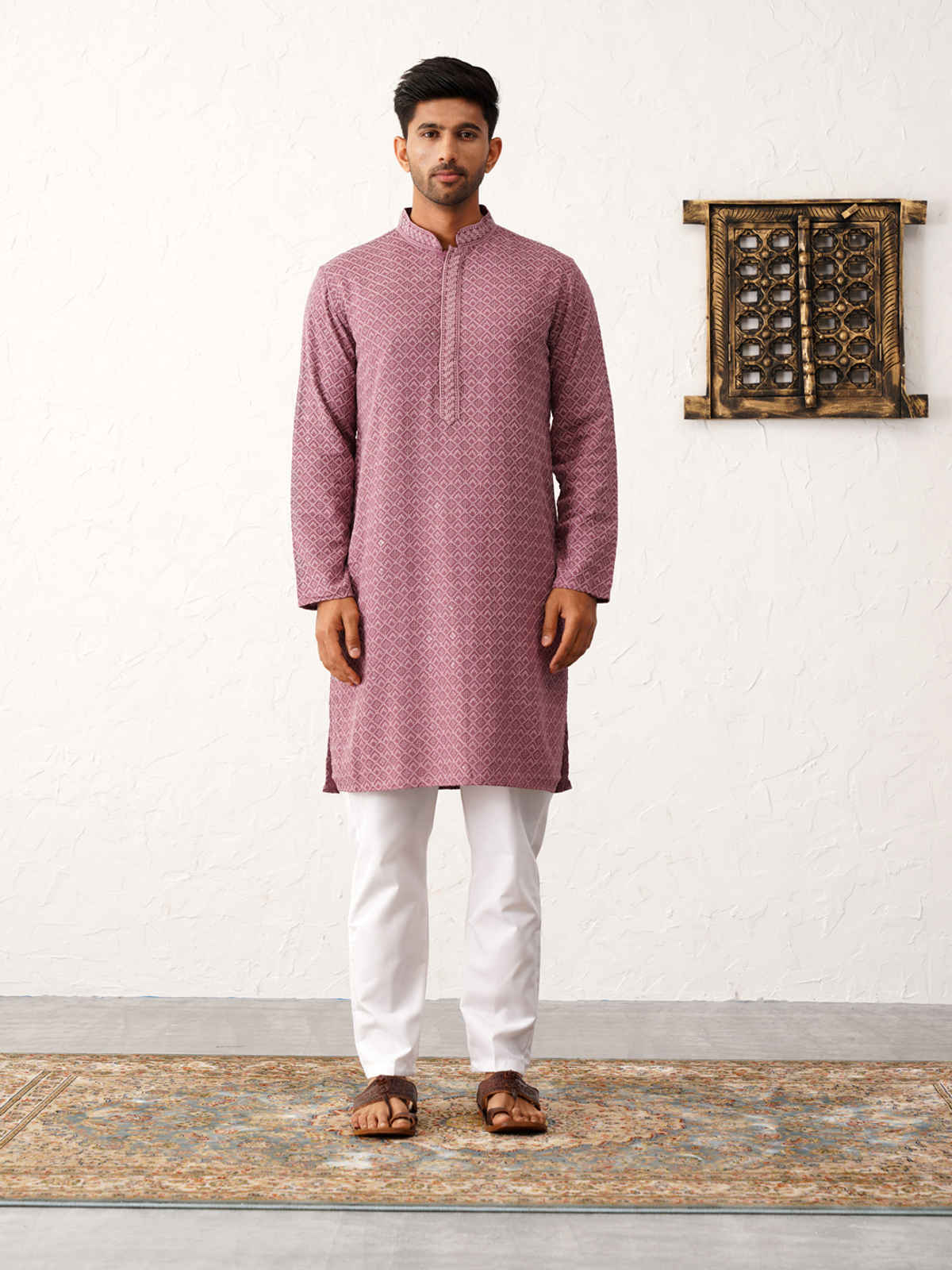 Jompers Men Kurta Only Ko 5052Magenta M