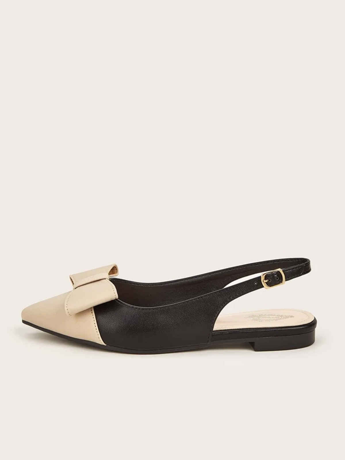 Shoetopia Women's Stylish Upper Bow Flats | T-13 | Cream - UK 4