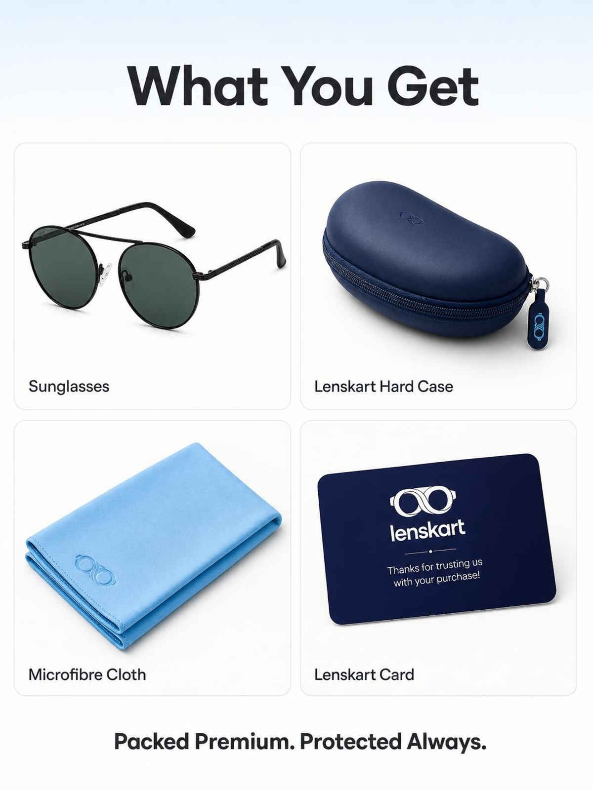Vincent Chase By Lenskart | Polarized Sunglasses Full Rim |Unisex |Round | Small-132mm |Black Green