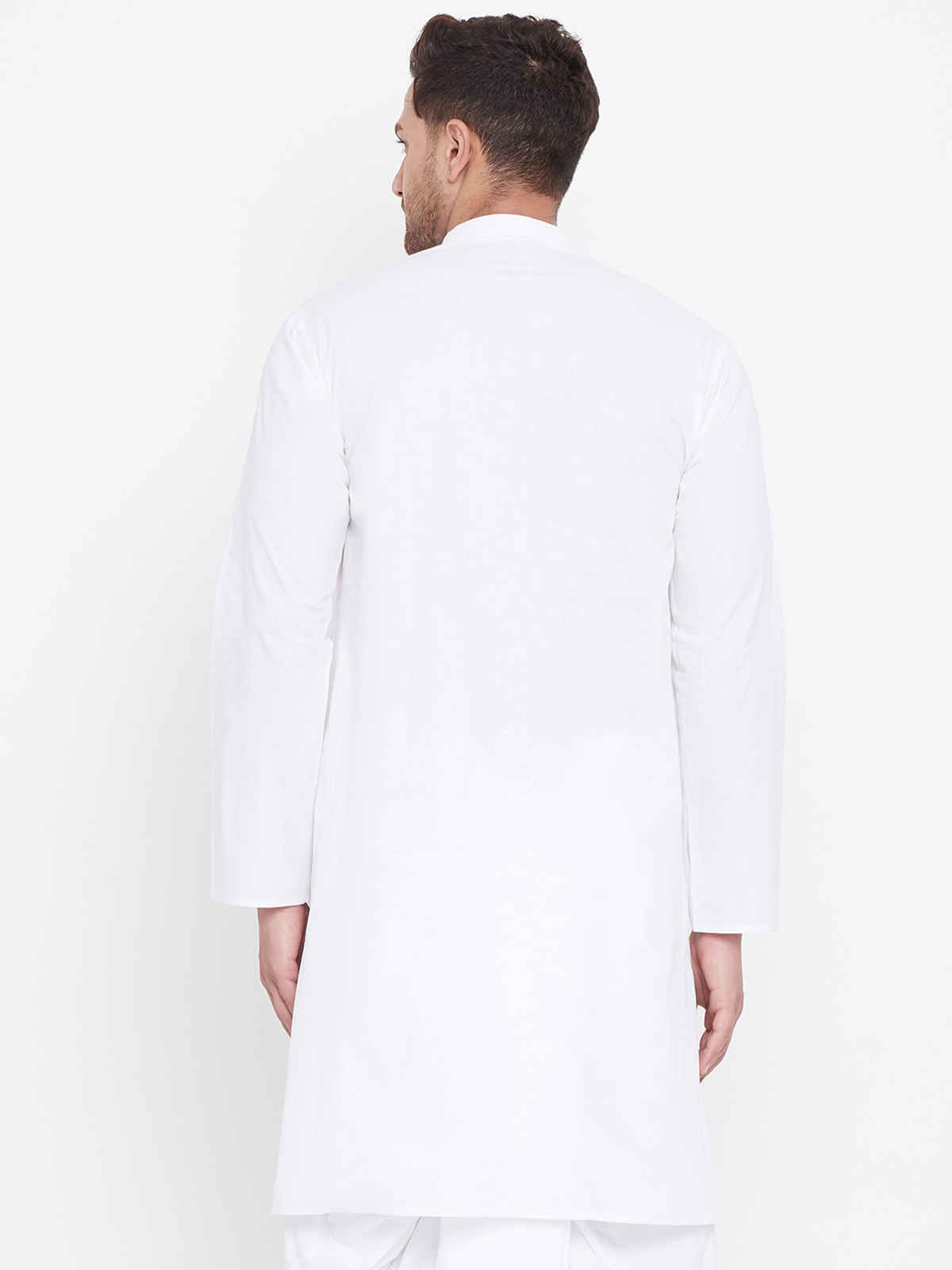 Vastramay Men's Cotton Traditional Kurta for Independence Day | White | XL