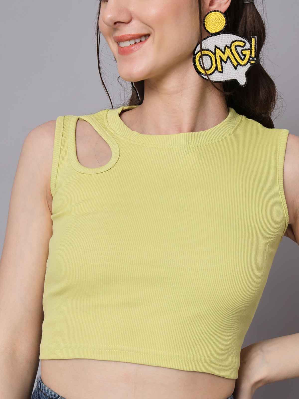 The Dry State Women's Light Green Tops WTOP | 1266A | S