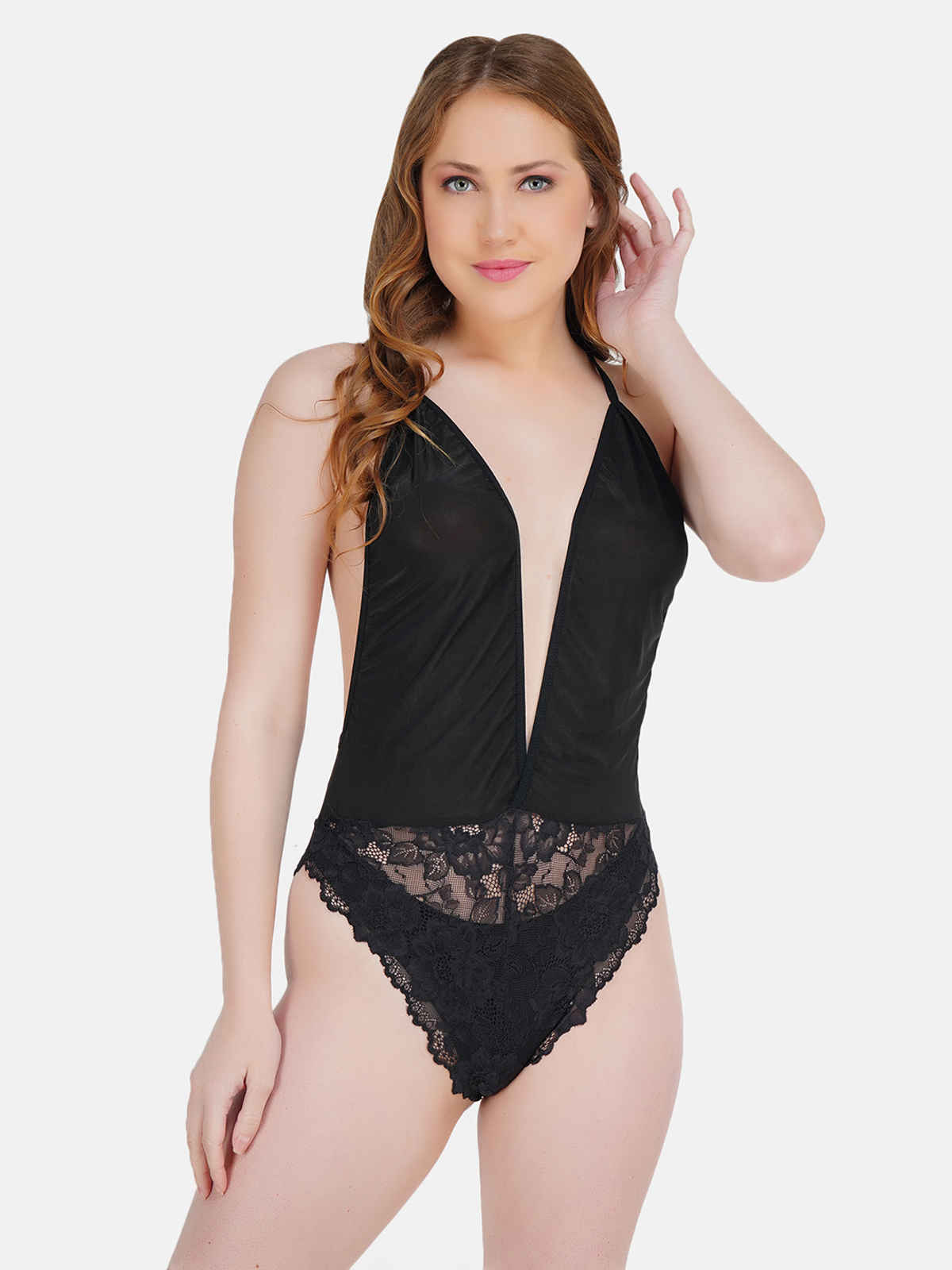 Dunberry London Women Lace Lingerie | Semi Sheer | Black -FS