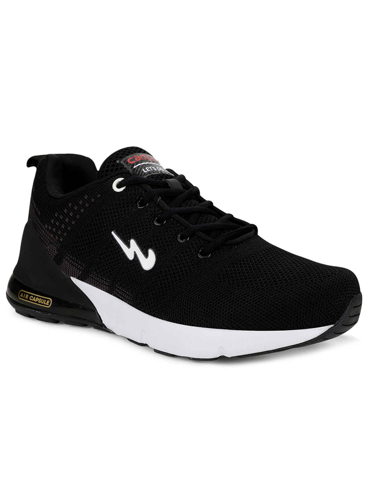 Campus Syrus Black Men's Running Shoes - UK 9