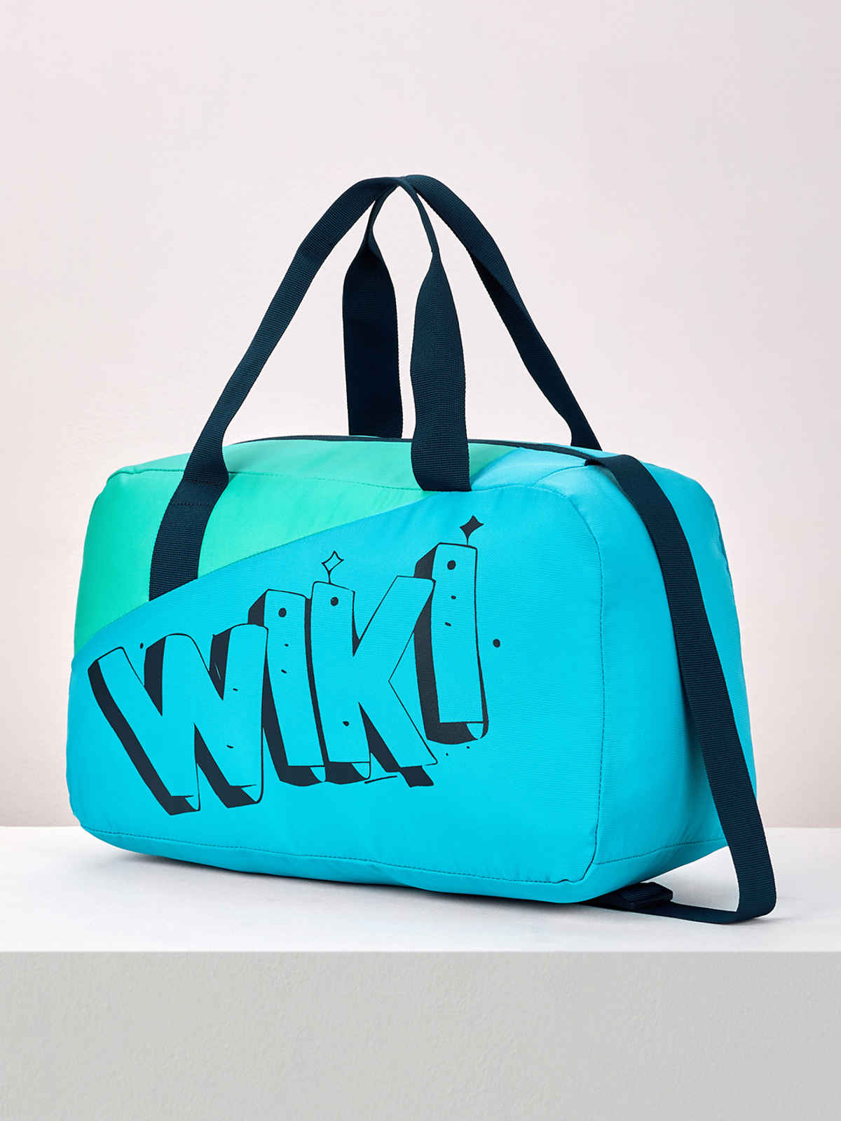 Wildcraft Unisex Color Block Polyester Duffel Bag | Turquoise - 22 cm