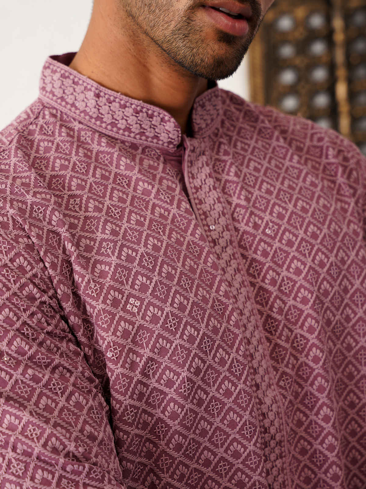 Jompers Men Kurta Only Ko 5052Magenta M