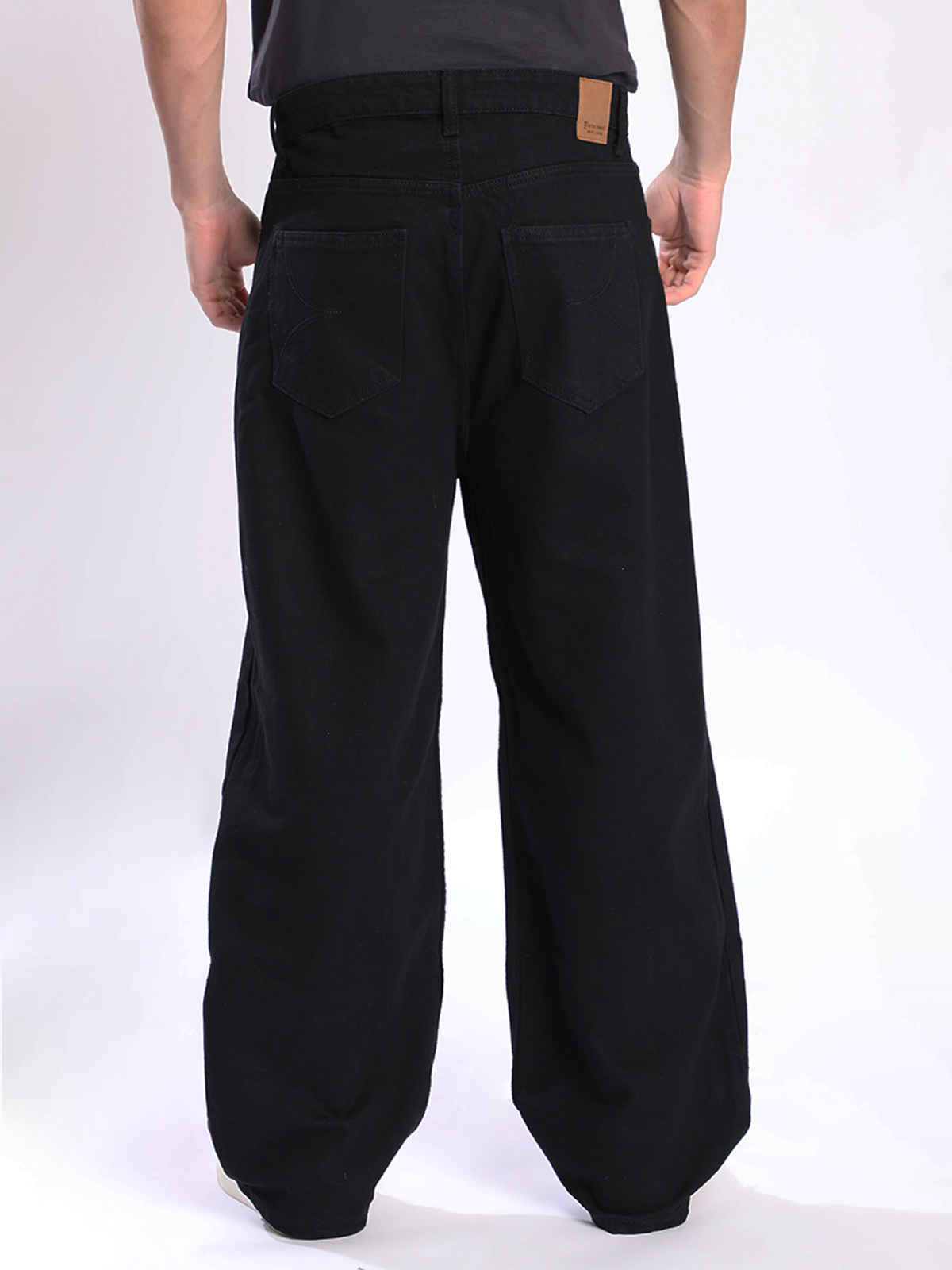 Bene Kleed Men's Baggy Fit Jeans | Black - 36