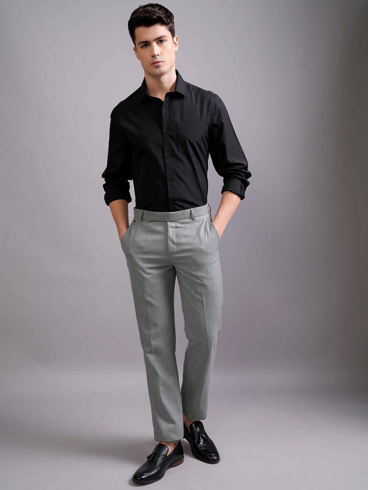 Highlander Men's Slim Fit Shirt | Black - M