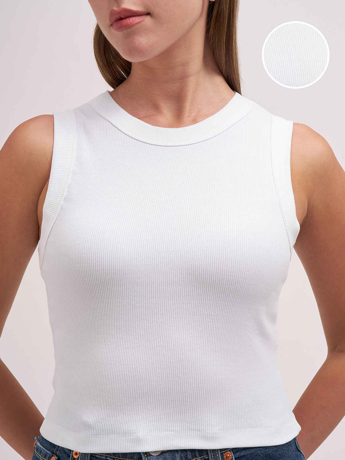Tokyo Talkies Women Sleeveless Racer Back Top | WHITE | M