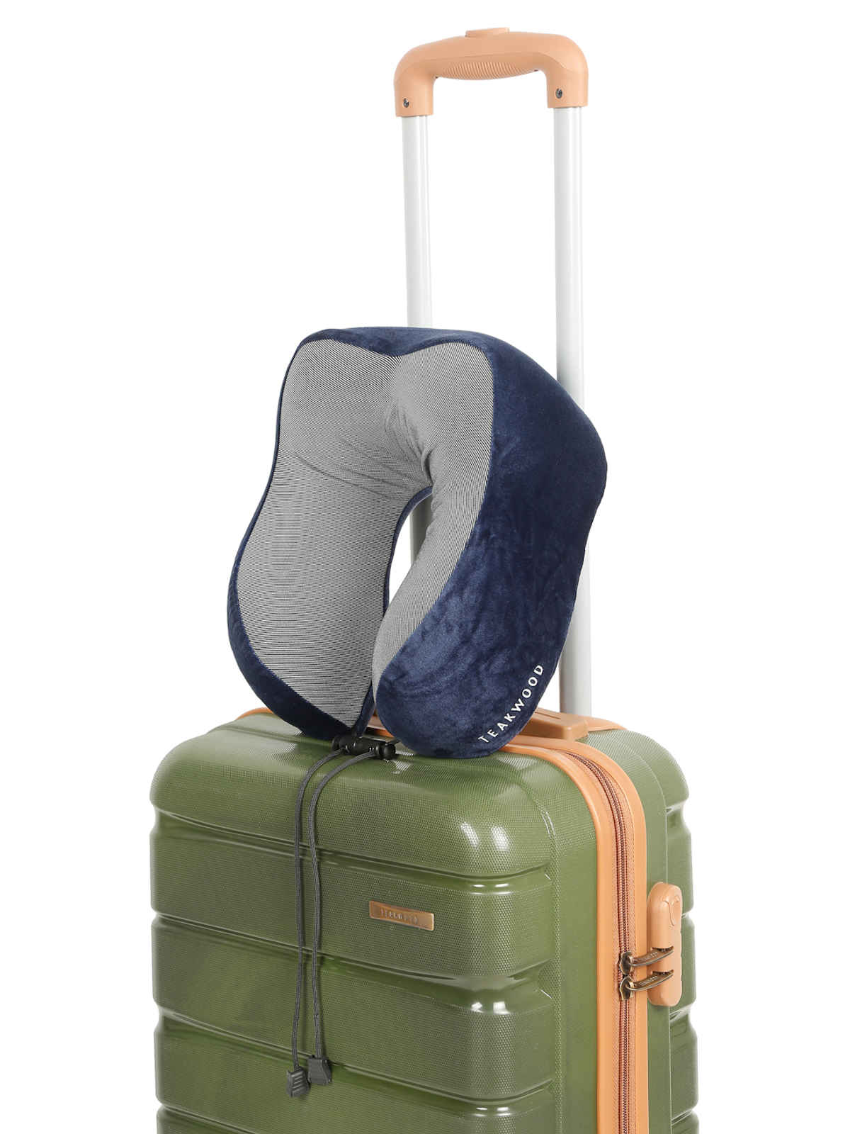 Teakwood Leathers Unisex Soft Foam U-Shaped Neck Pillow | Blue