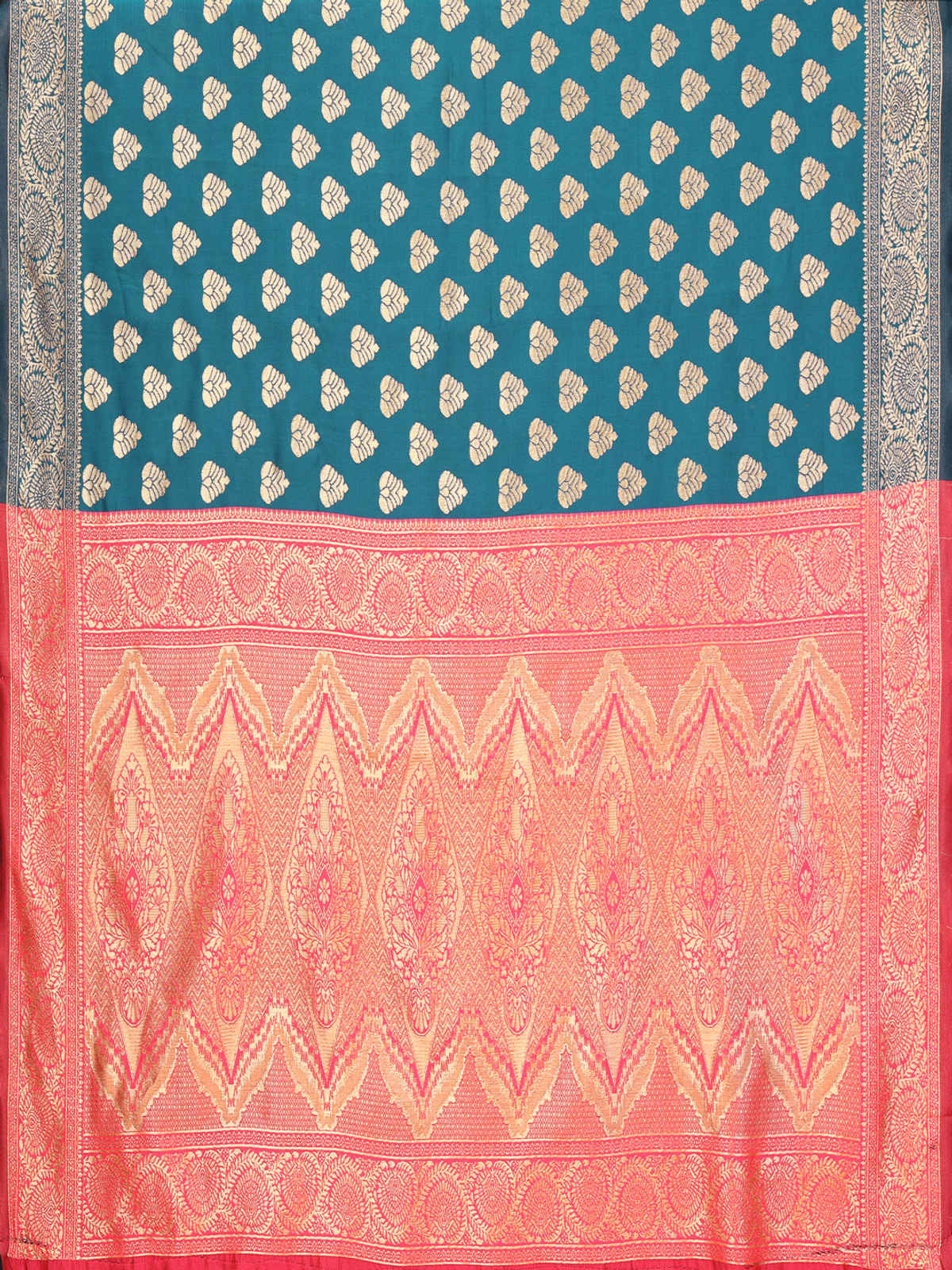 Hema Silk Mills Women Woven Banarasi Silk Blend Saree | Red