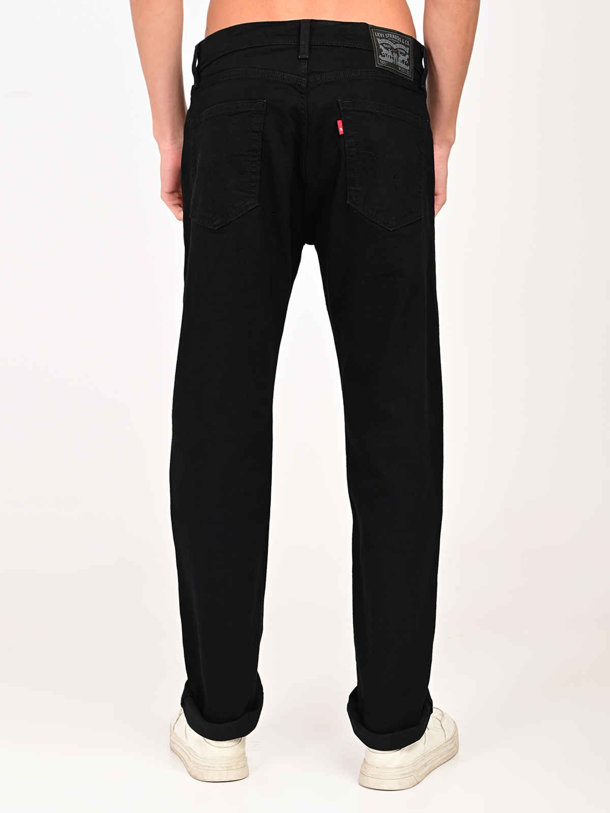 Levi's Men's 505 Straight Fit Mid-Rise Jeans | Black | 34