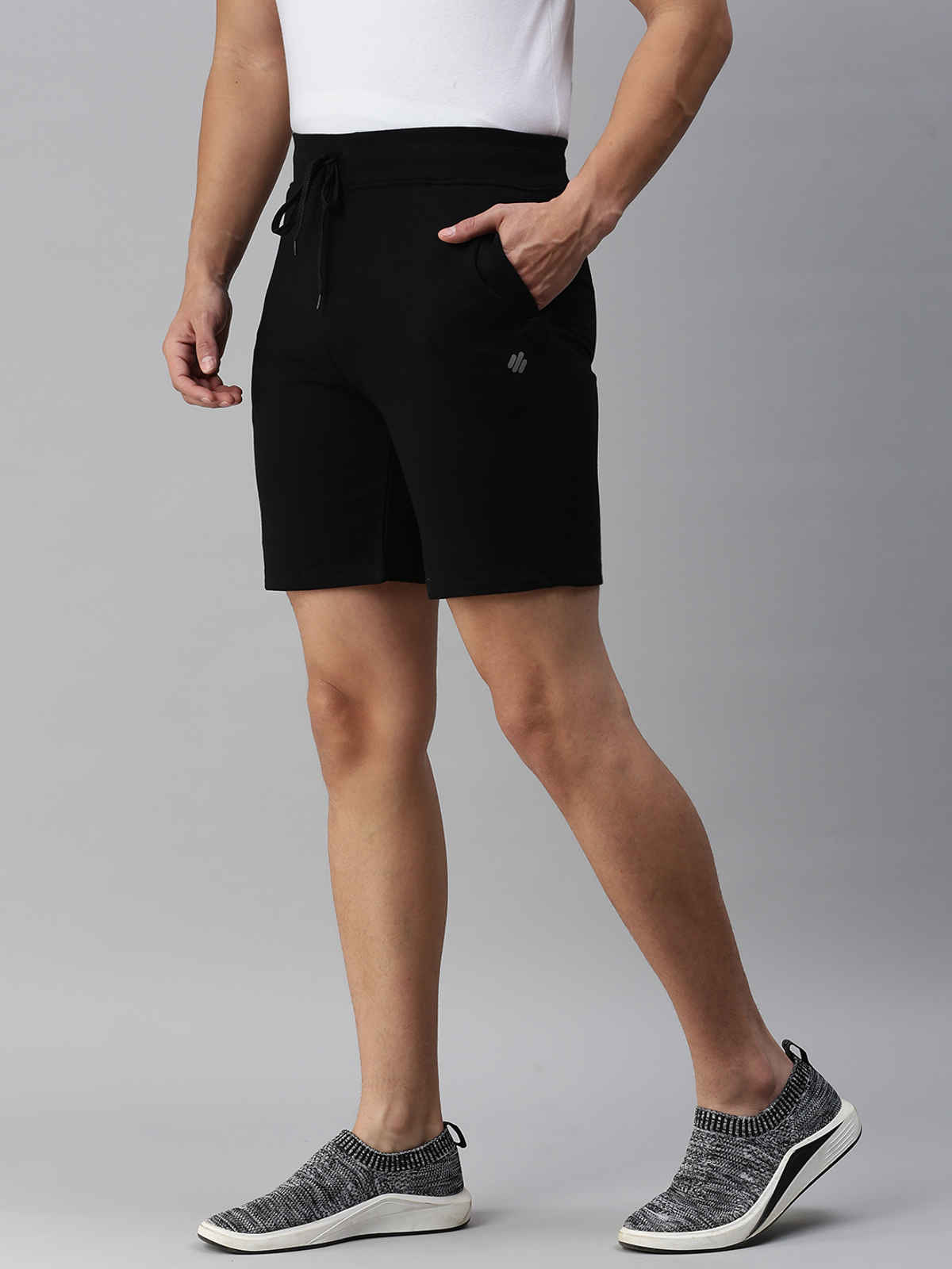 Onn French Terry Active Superior Cotton Shorts | Black - S
