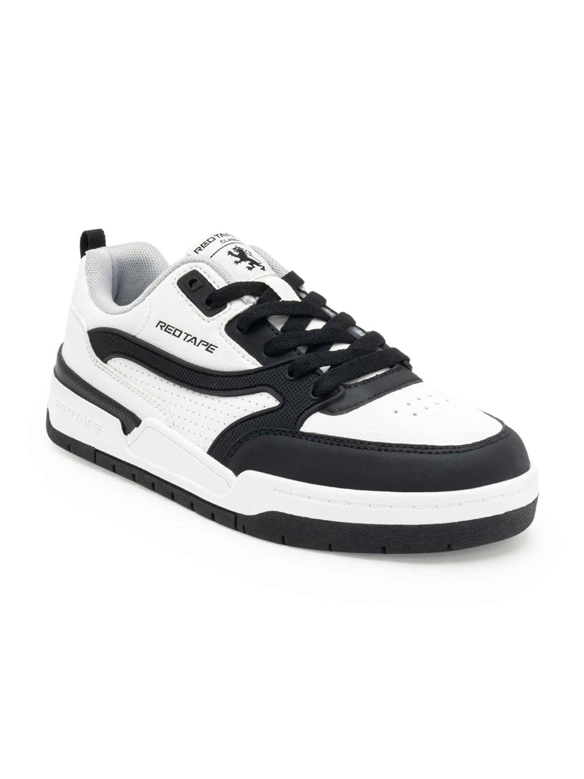 Red Tape Men's Casual Sneakers | RSL0271A | White Black - UK 6